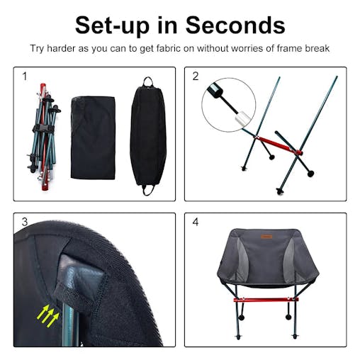 NNEOBA Travel Ultralight Folding Chair
