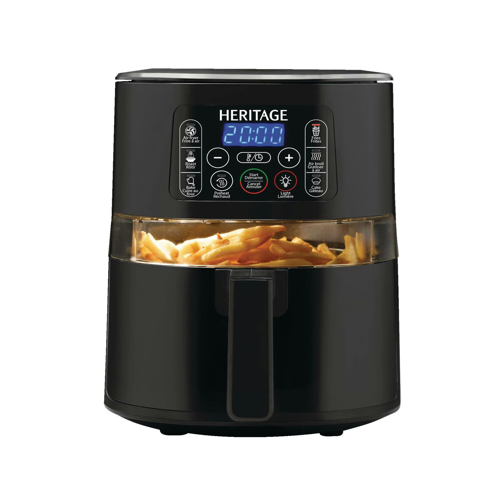 Heritage Digital Air Fryer with LED Touchscreen, 4-L
