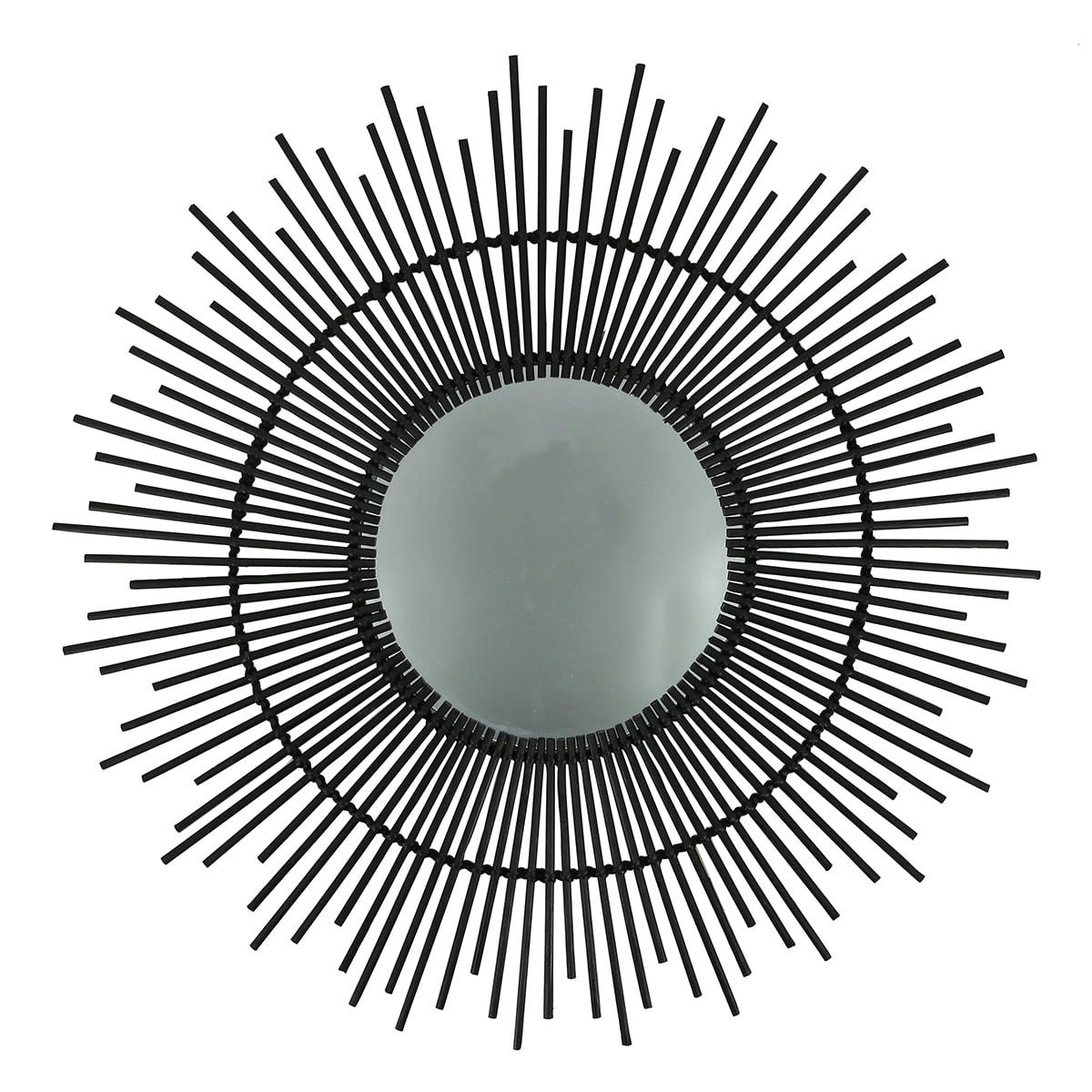 INCA - Miroir en bambou noir Ø61cm