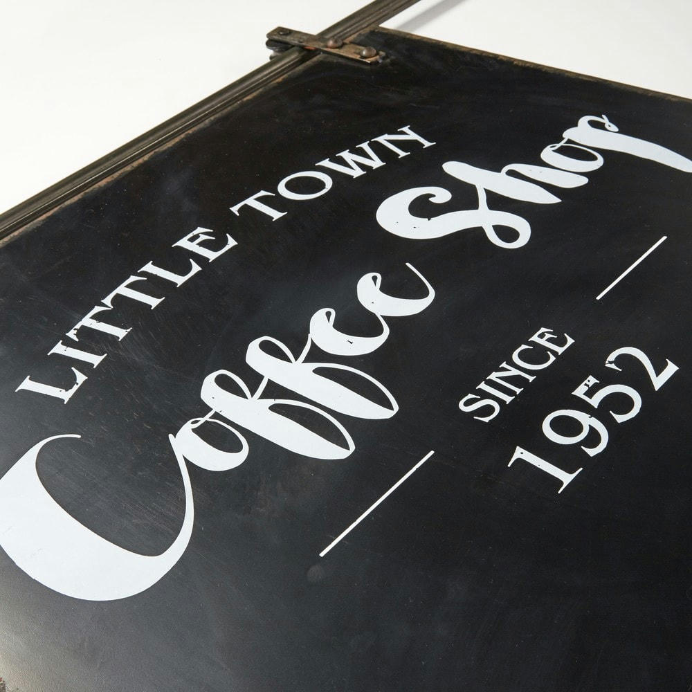 Coffee Shop - Tableau ardoise coulissant 6 aimants 168x210