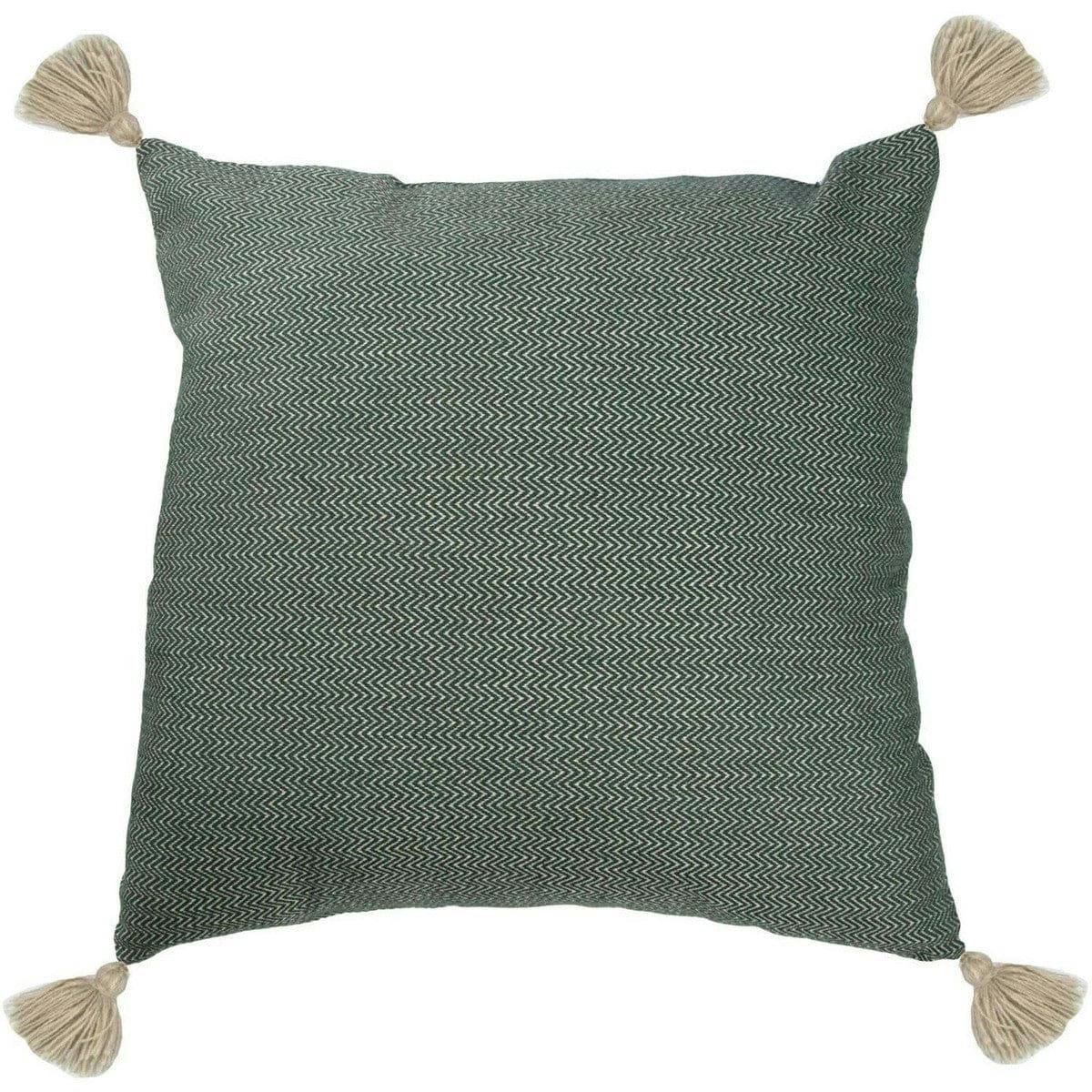 STOCKHOLM - Housse de coussin carré coton  50x50 vert kaki