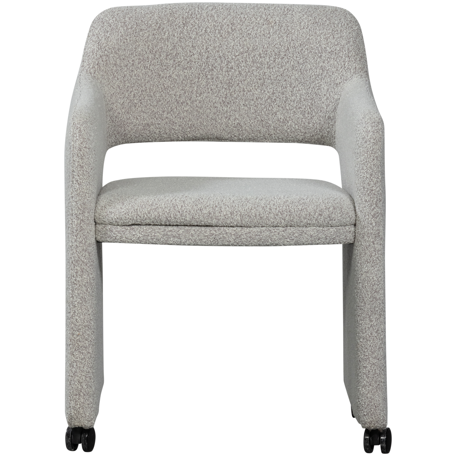 WOOOD eetkamerstoel met wieltjes Lyric - Polyester - Greige - 79x59x58