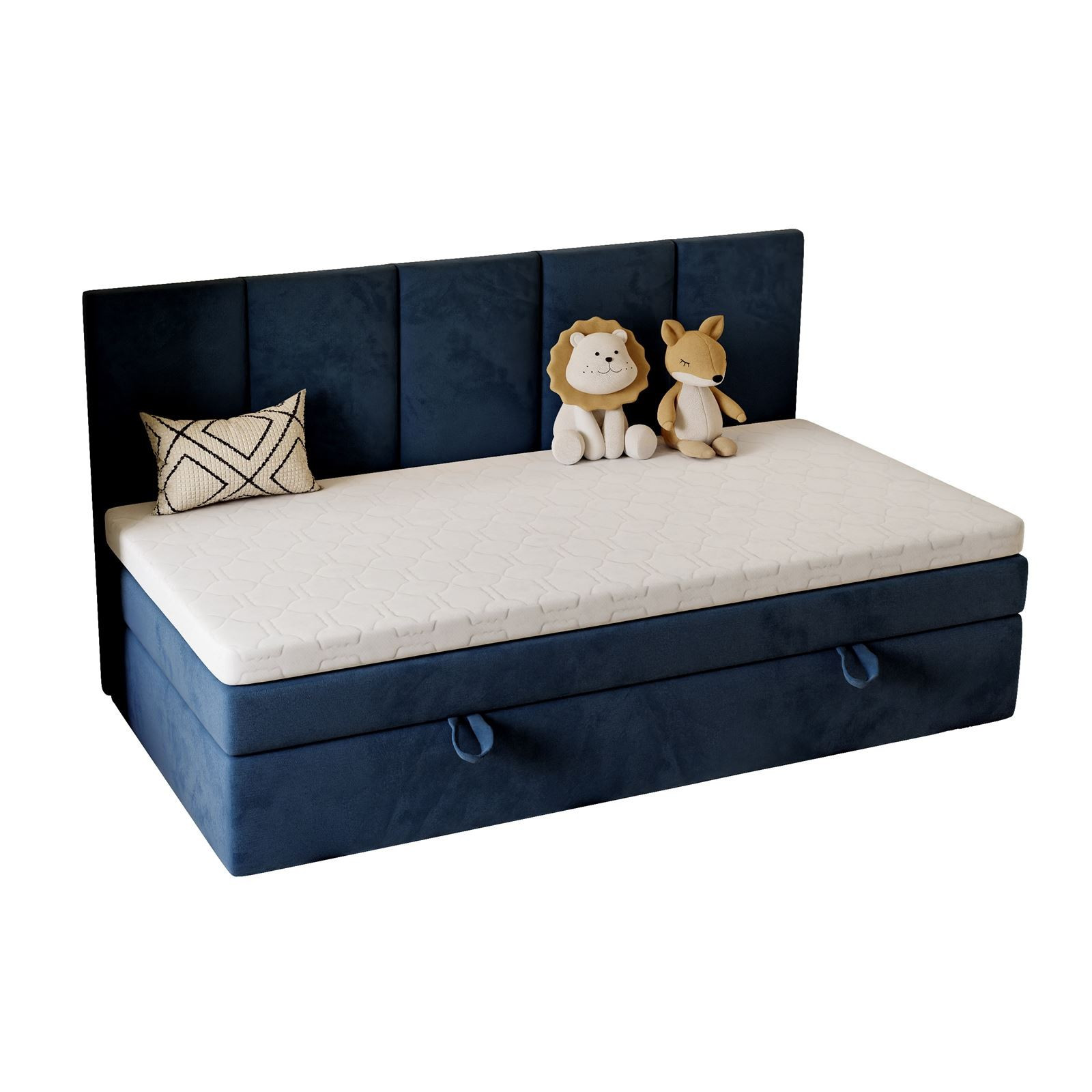 Łóżko ELZA MINI 100x200 Royal Velvet 208 z topperem