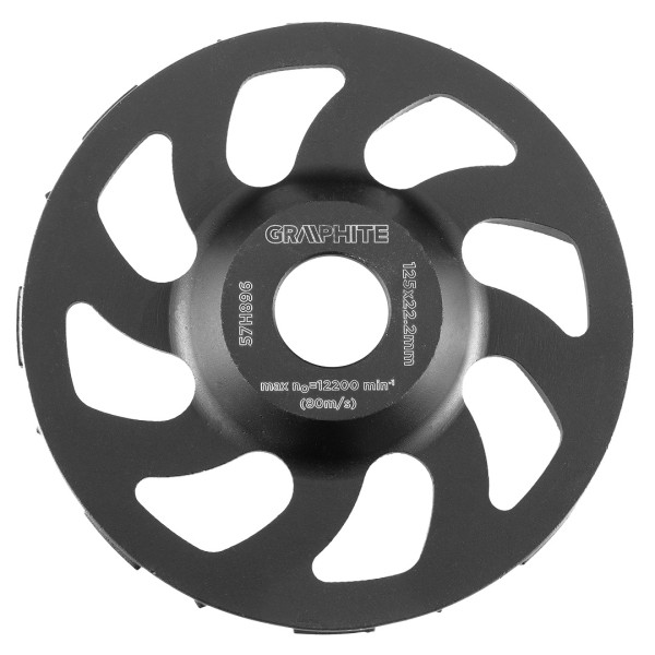 Tarcza szlifierska betonu 125x22.2x5mm heavy duty GRAPHITE