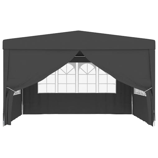 NNEVL Professional Party Tent with Side Walls 4x4 m Anthracite 90 g/m&sup2;