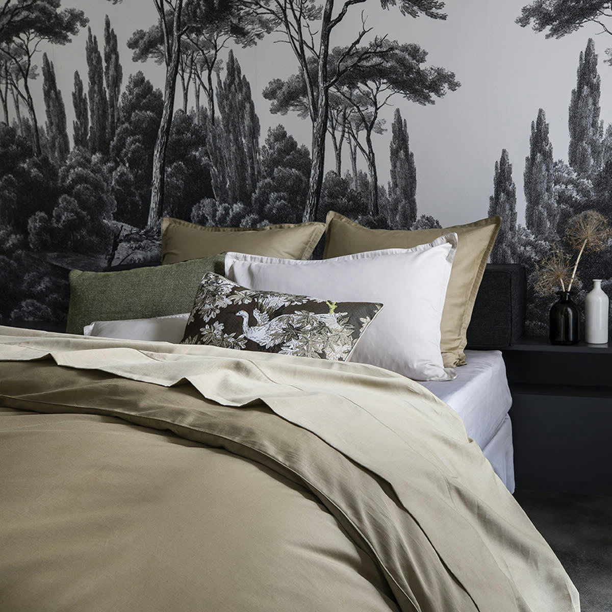 TEOPHILE - Housse de couette en satin de coton désert 260x240