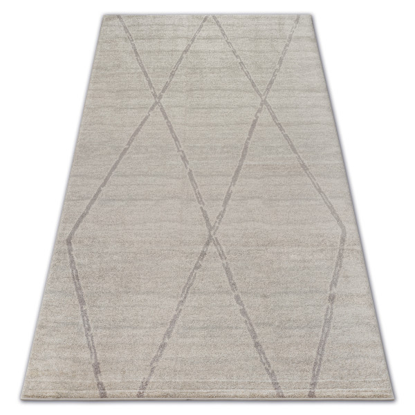 Dywan SOFT 8033 ROMBY ETNO krem / jasny brąz 80x150 cm
