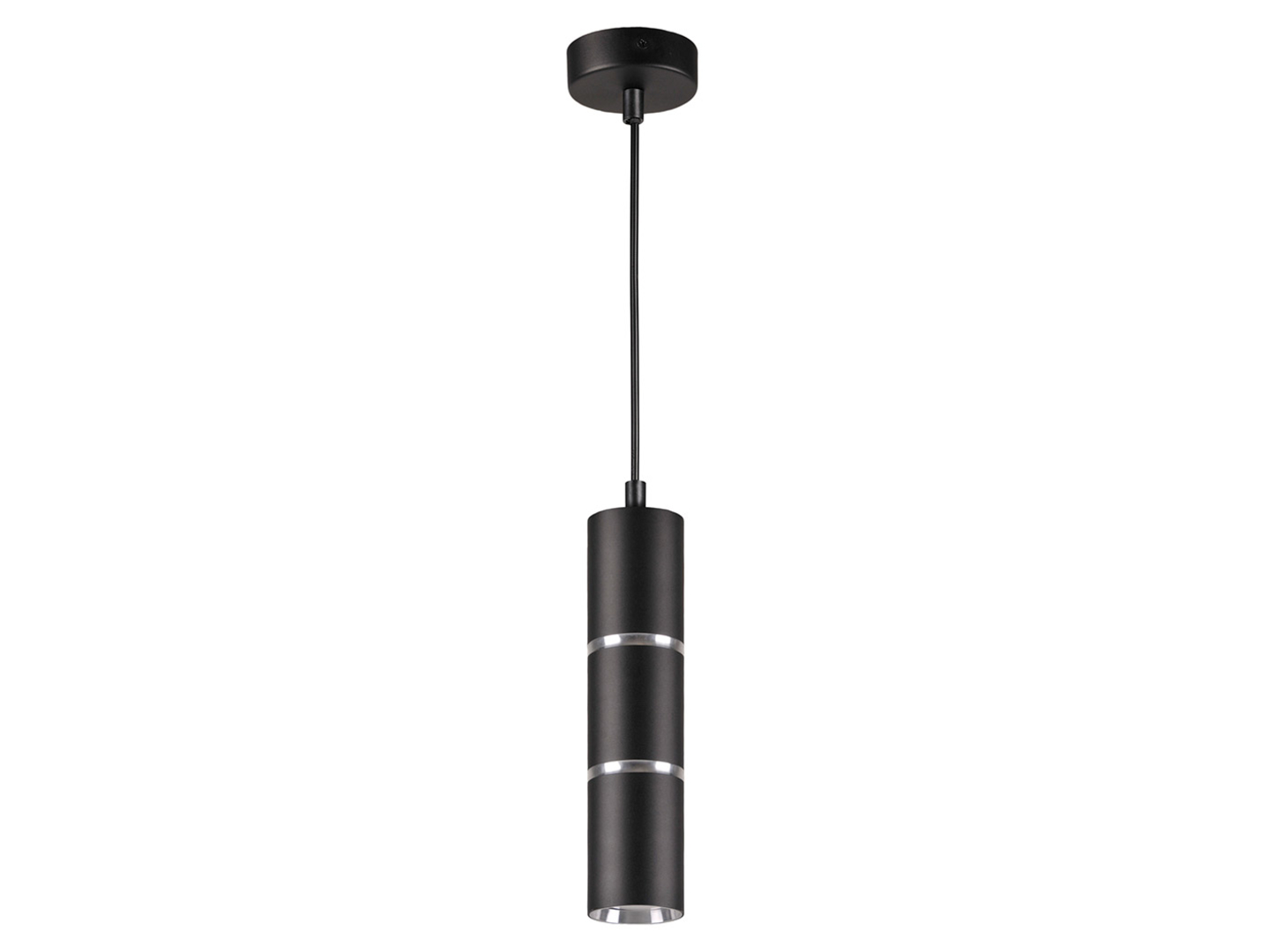 Lampa wisząca Bamboo aluminiowa czarna