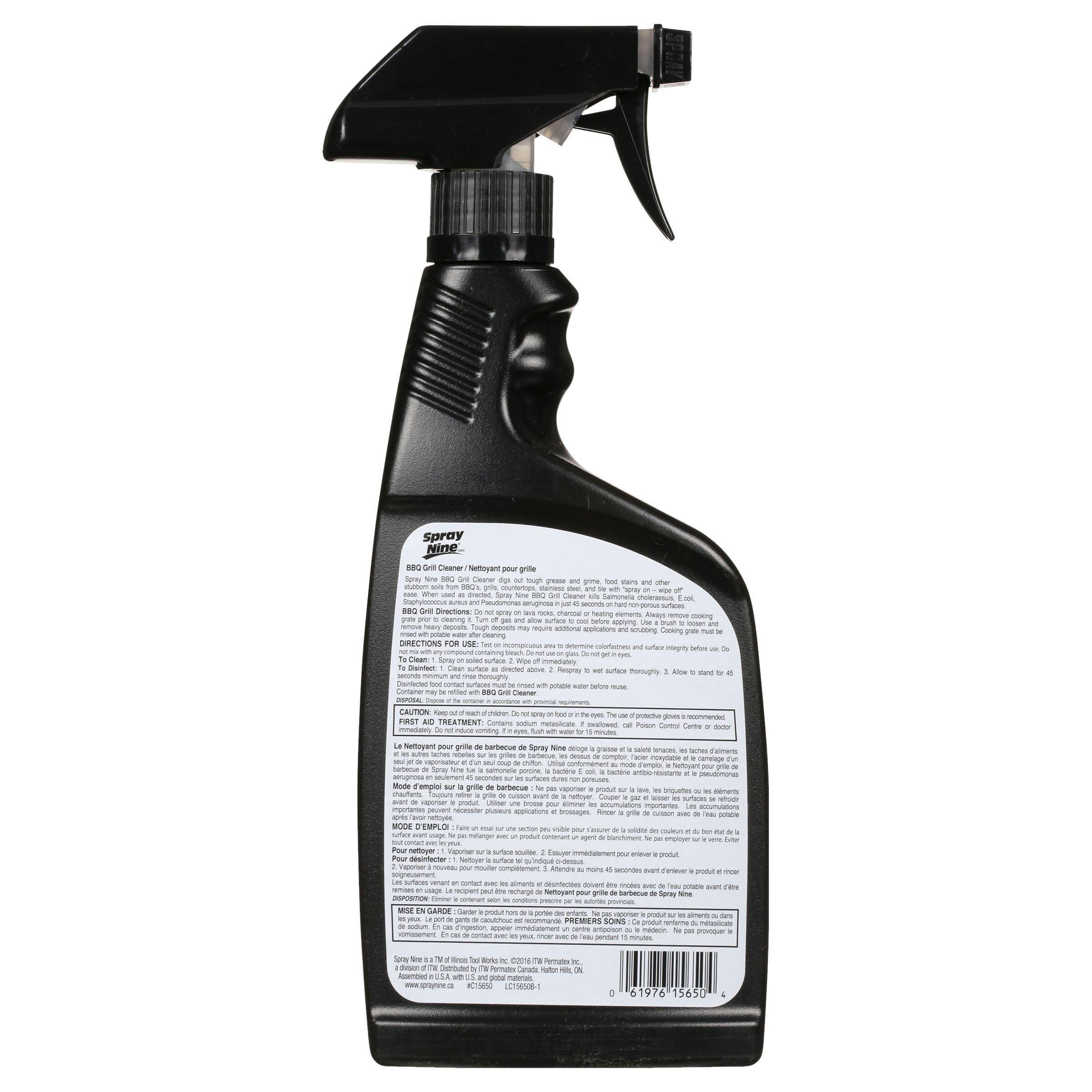 Spray Nine BBQ Grill Cleaner Disinfectant, 650-mL