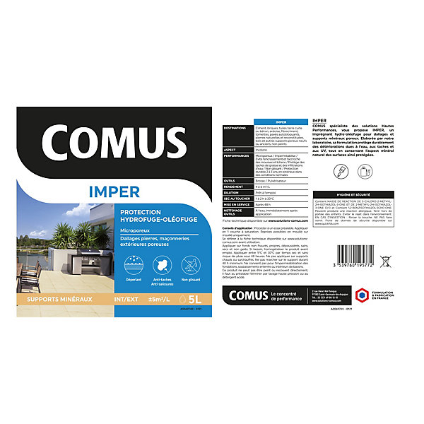 COMUS IMPER 5L - Protection hydrofuge et oléofuge - COMUS