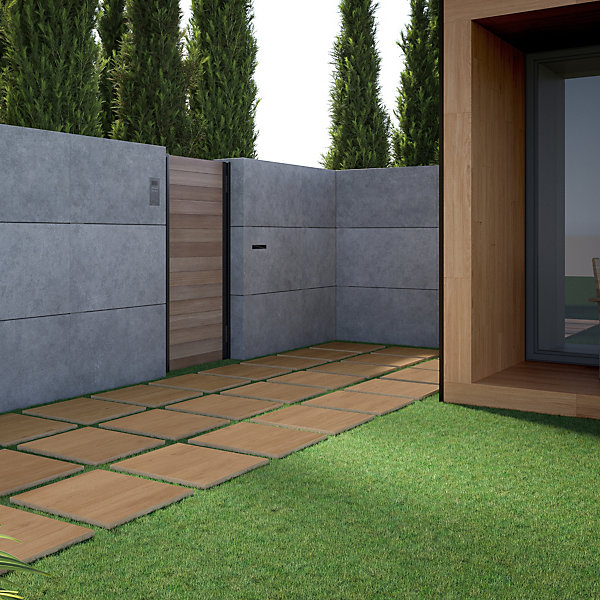 Carrelage sol extérieur en grès cérame émaillé effet bois naturel l.60 x L.60 x ép.2 cm Parkwood