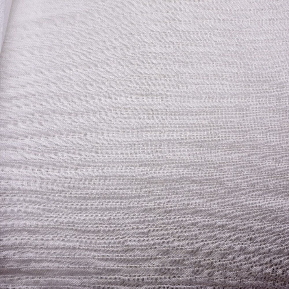 Parure de lit 1 personne 140x200cm gaze de coton blanc uni