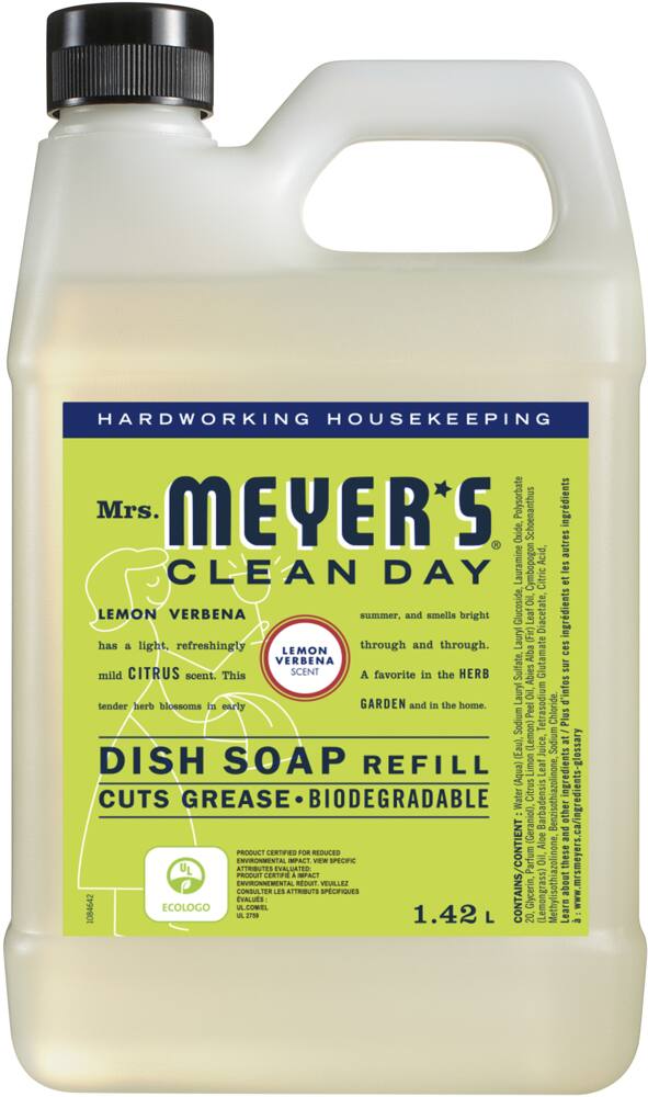 Mrs. Meyer's Clean Day Liquid Dish Soap Refill, Assorted Scents, 1.42-L