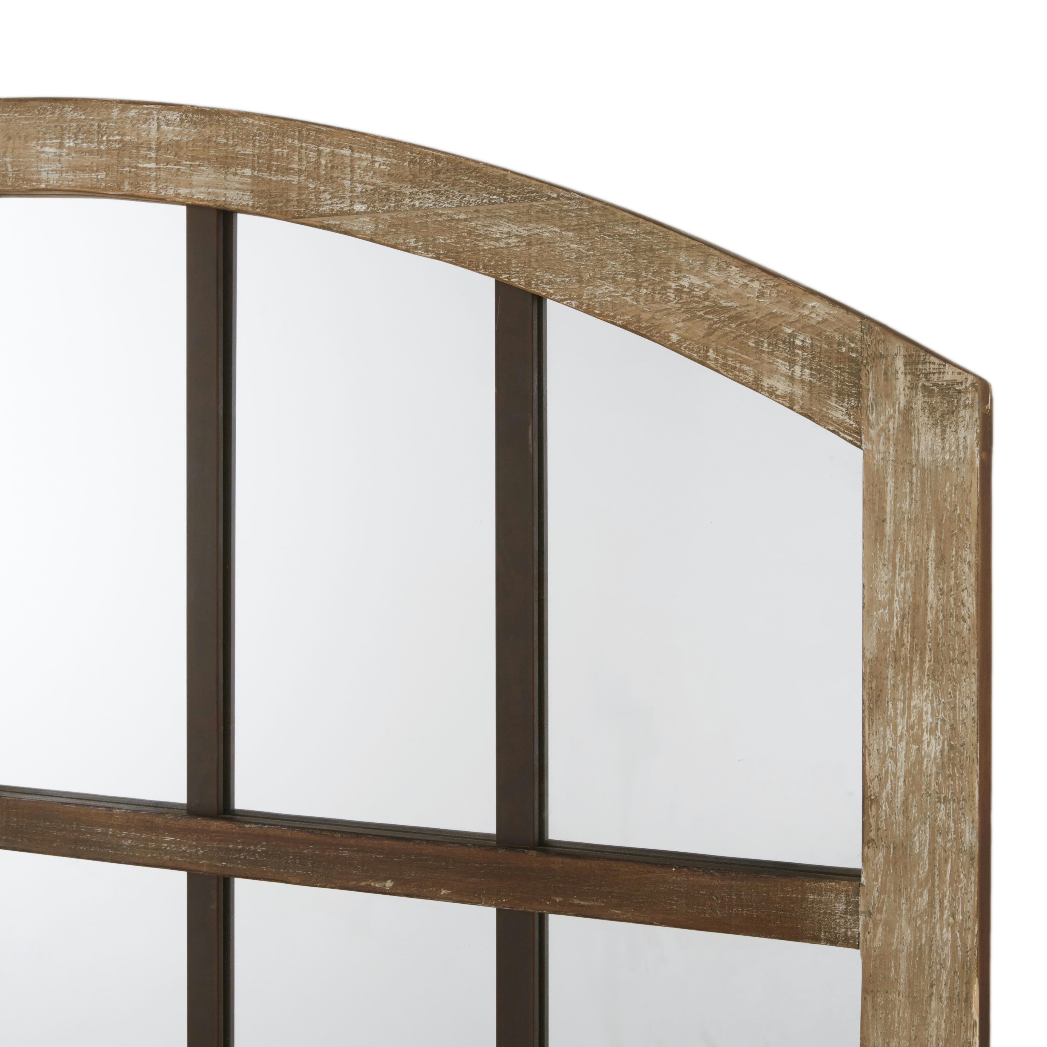 HANGAR - Grand miroir rectangulaire fenêtre effet vieilli 163x171