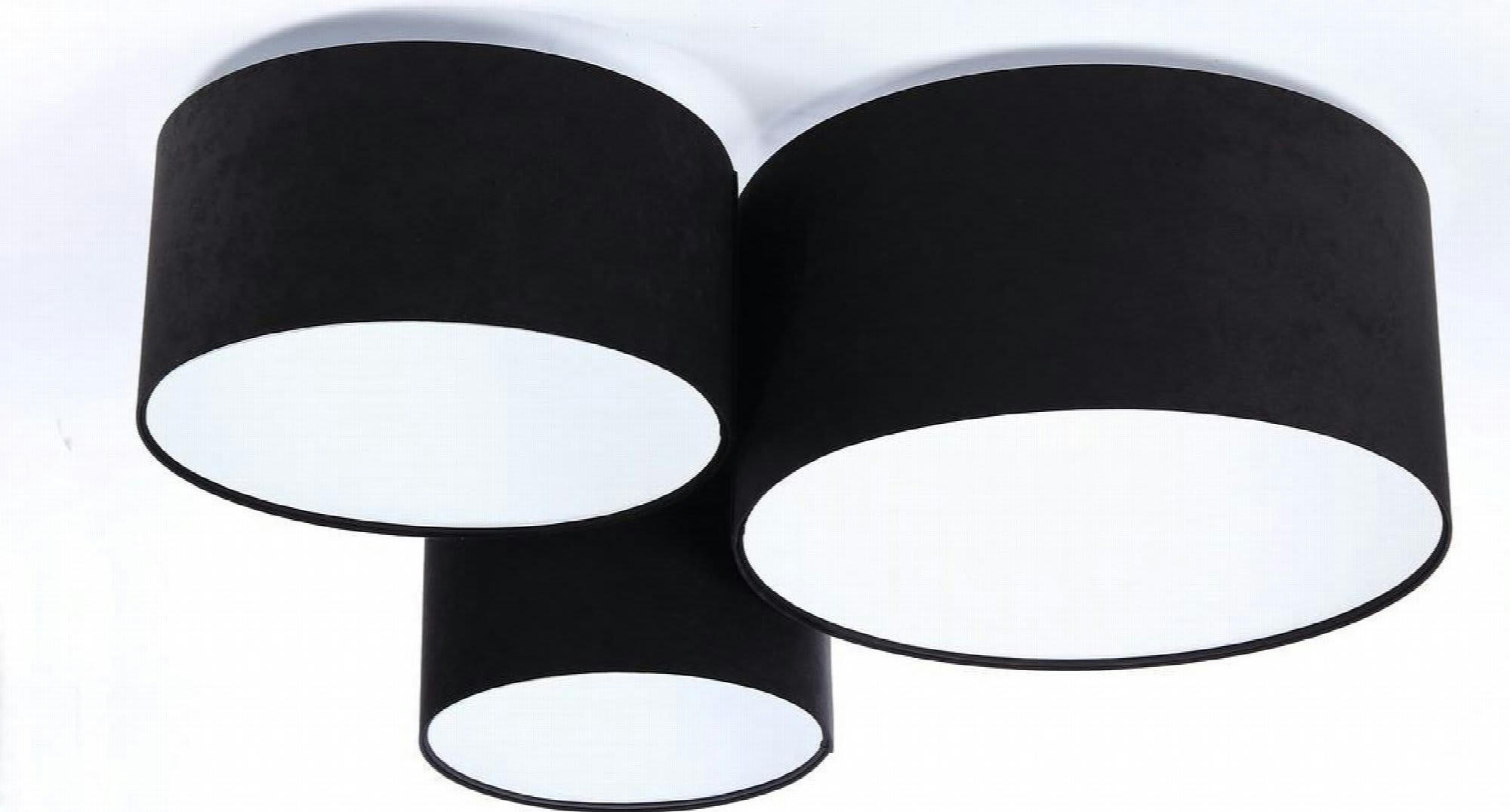 TRIO - Plafonnier Tissu Noir