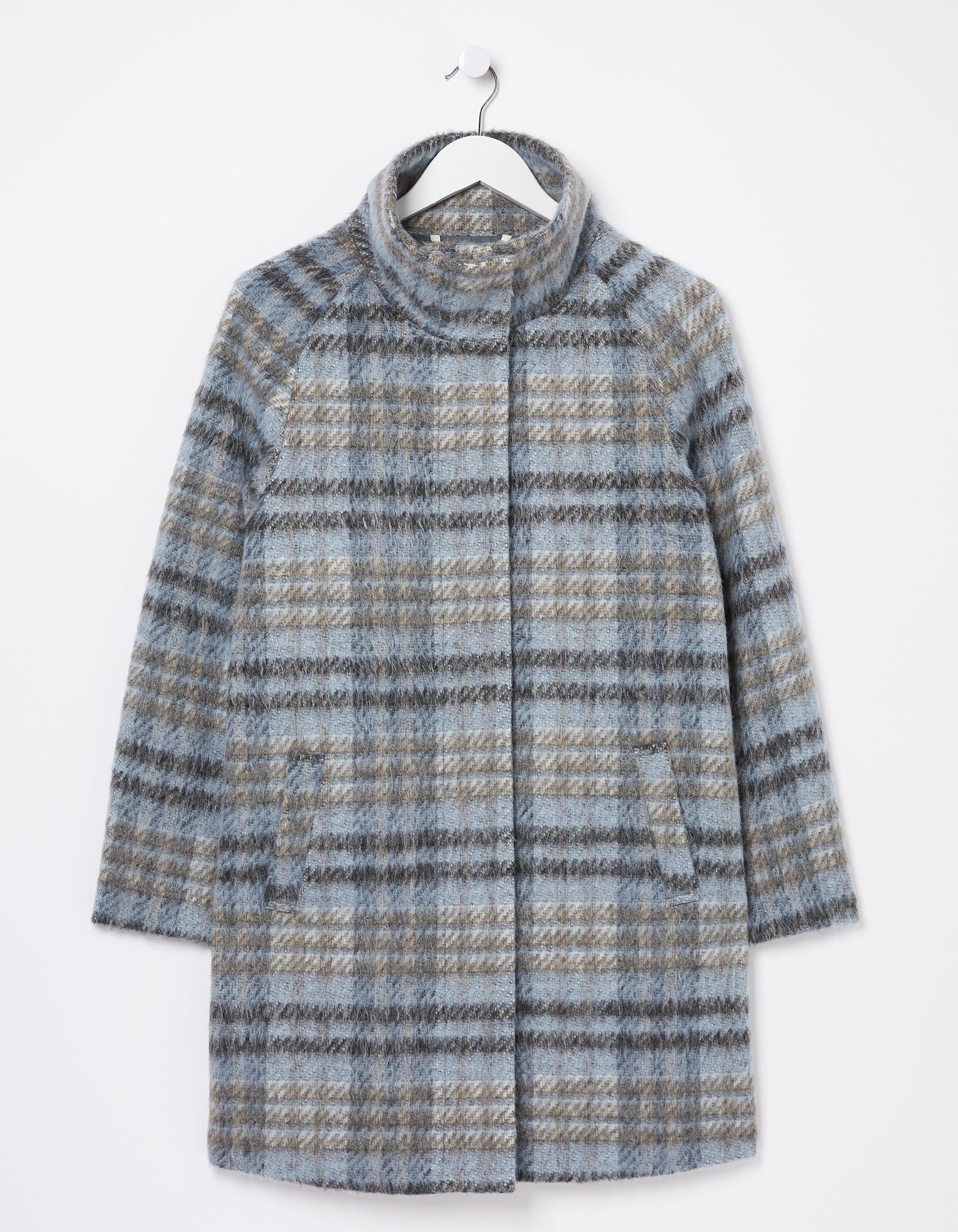 Freya Wool Blend Check Coat