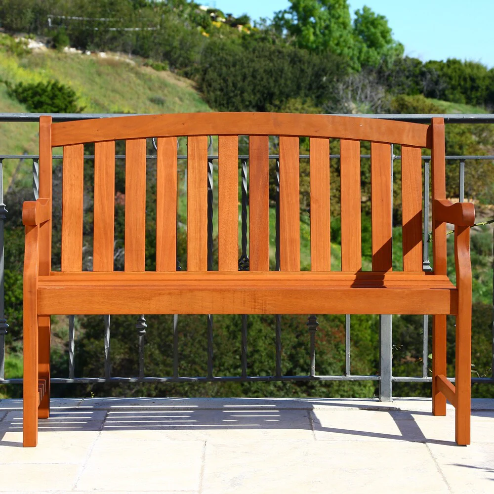 Surfside 4-foot Eucalyptus Wood Outdoor Bench by Havenside Home