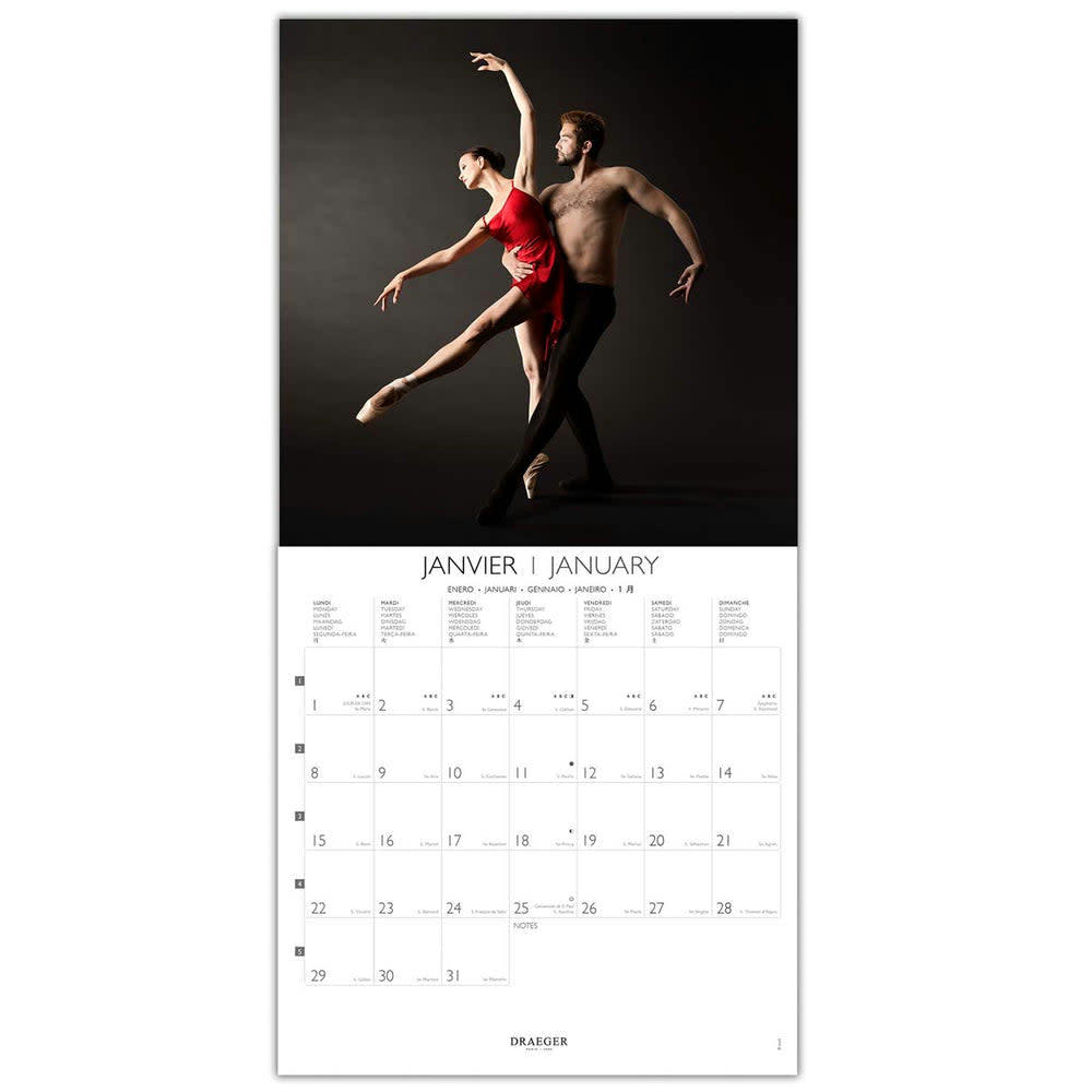 - Grand calendrier mural 29x29  cm - 2024 - Danse