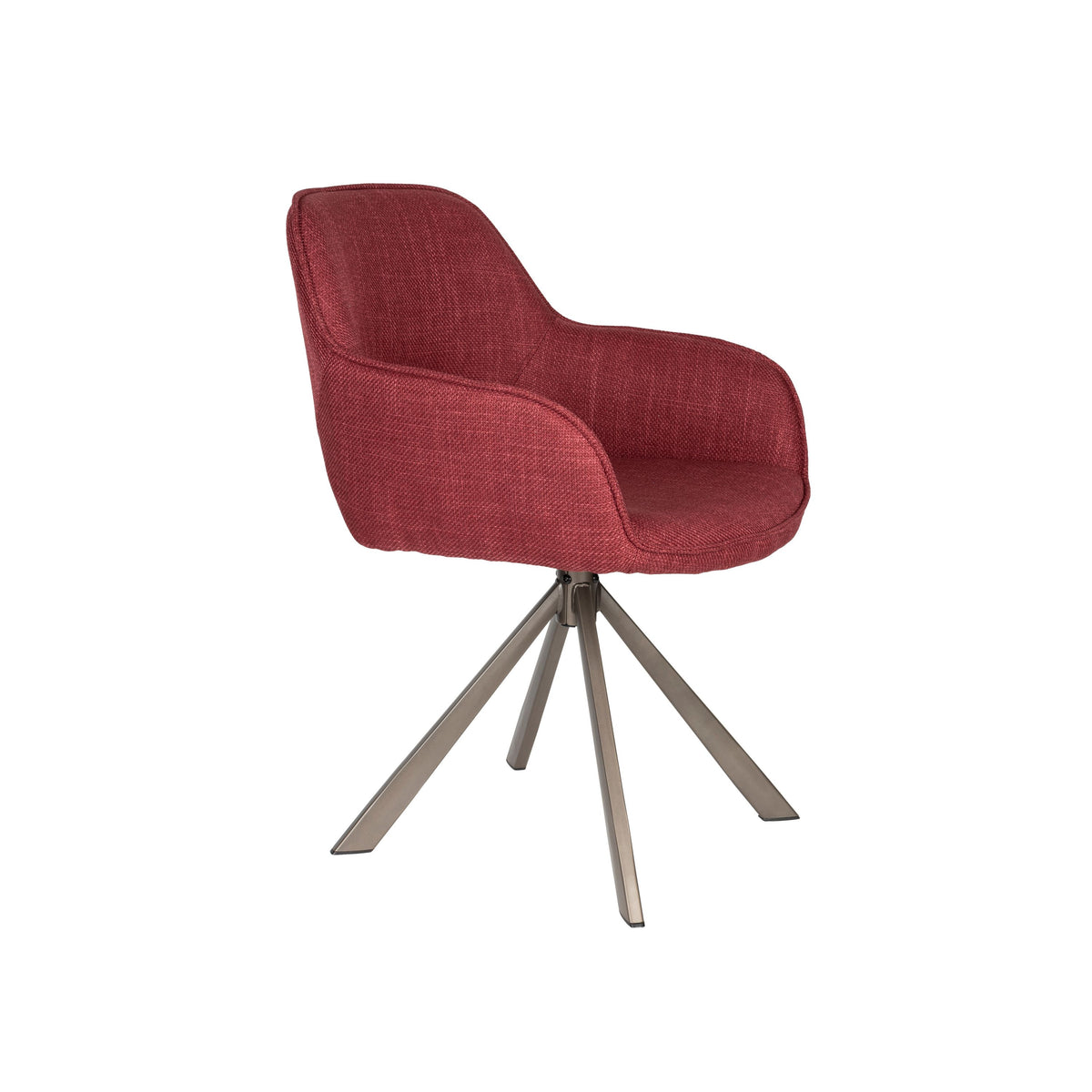 Housecraft Living Toye Eetkamerstoelen Armleuning Draaibaar Rood - Set van 2