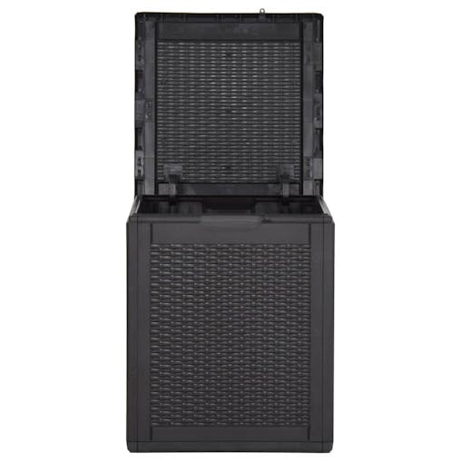 NNEVL Garden Storage Box 90L Black PP Rattan
