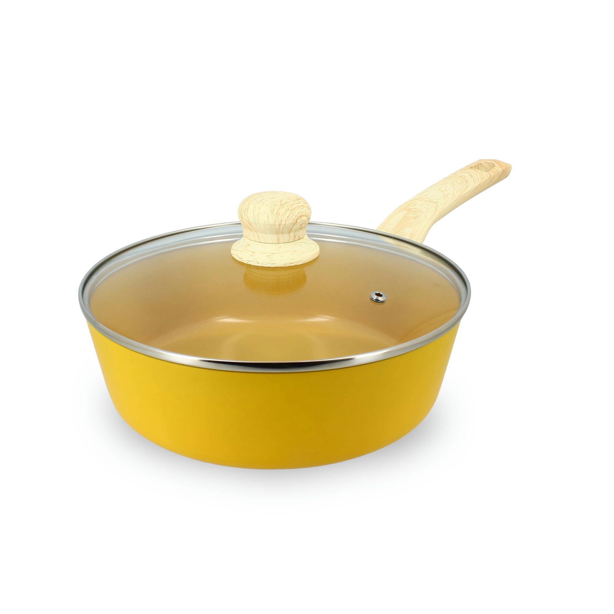 COLORAMA - Sauteuse en aluminium Ø24cm jaune - compatible induction