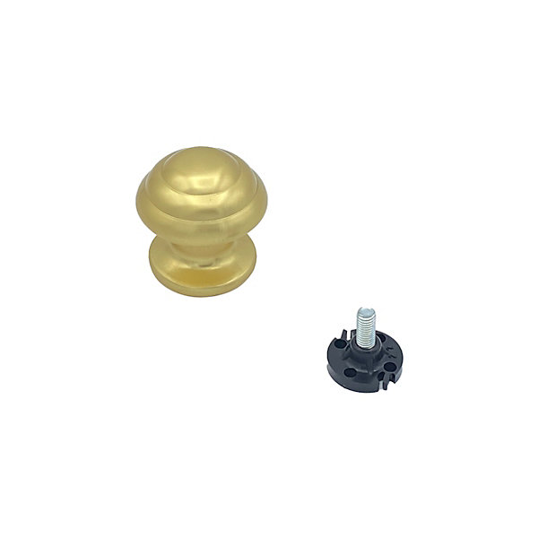 Bouton tirant de porte fixe D60 mm en aluminium Or poli - breveté