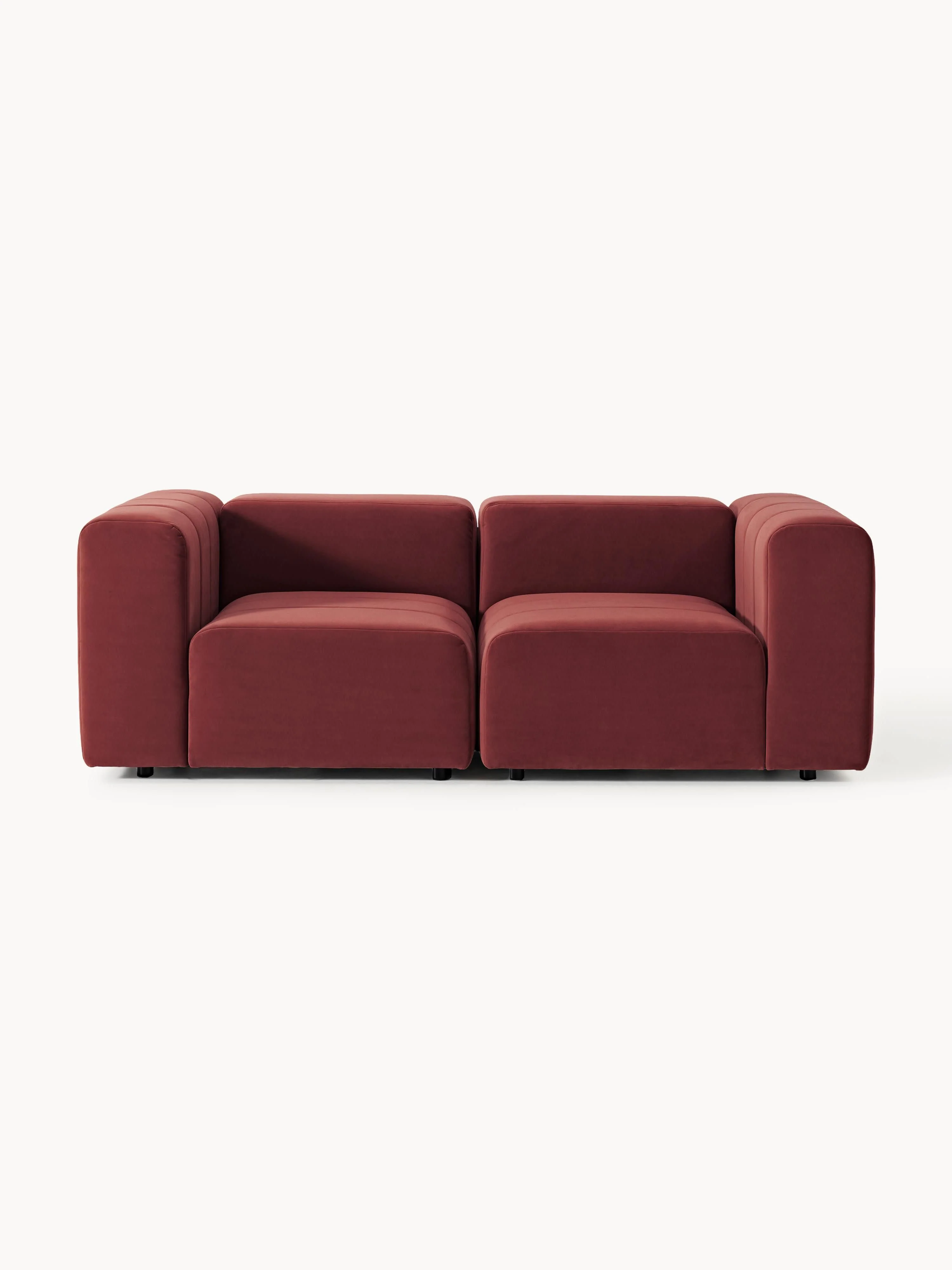 Modulares Samt-Sofa Lena (3-Sitzer)
