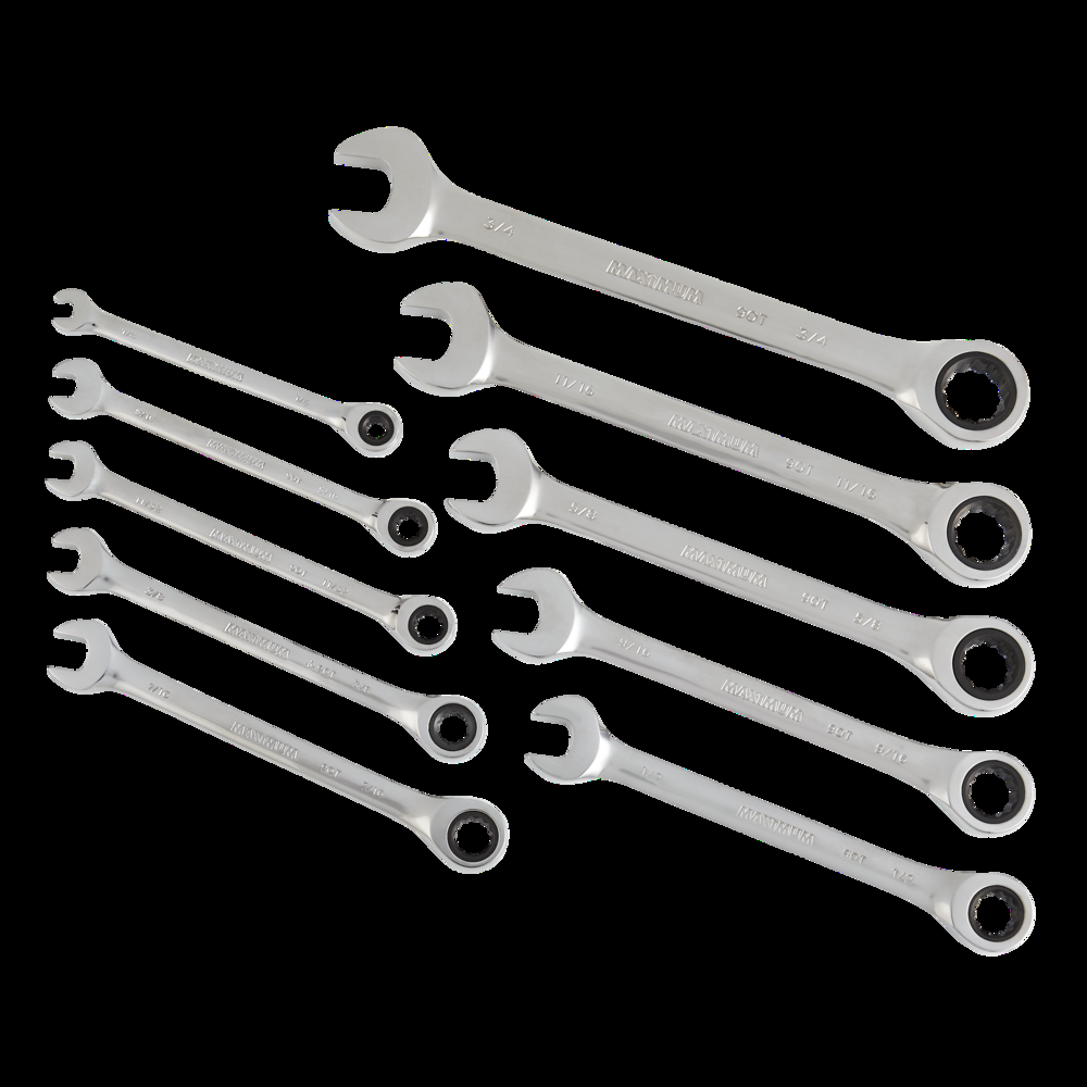 MAXIMUM 90-Tooth Ratcheting Wrench Set, 10-pc, SAE