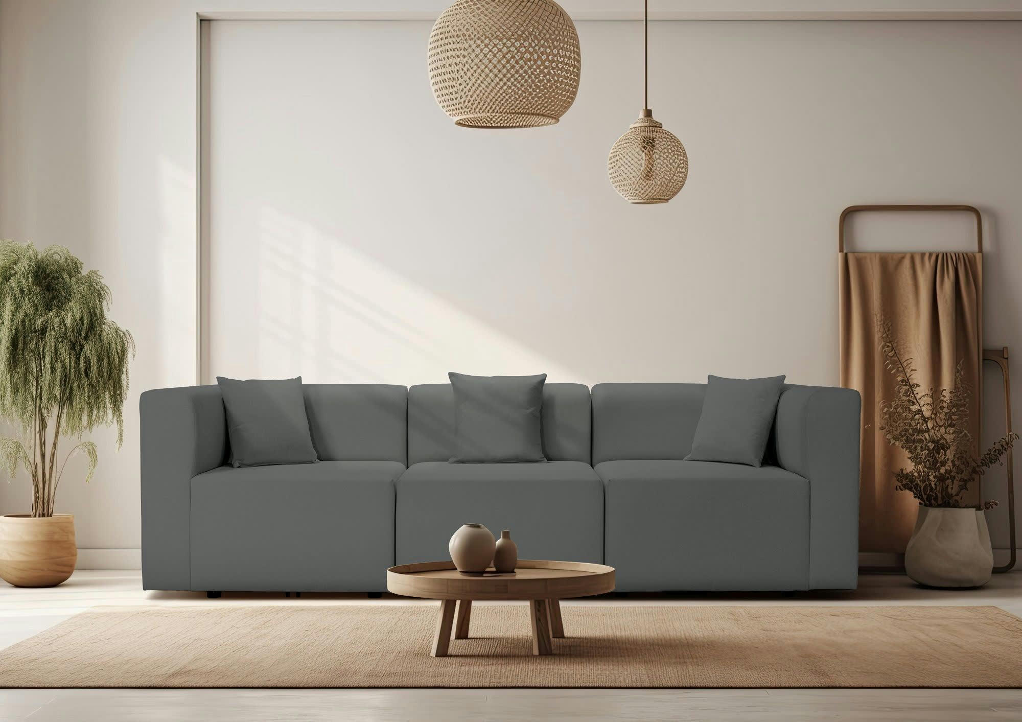 CENTAURI - Canapé modulable 3 places  en tissu