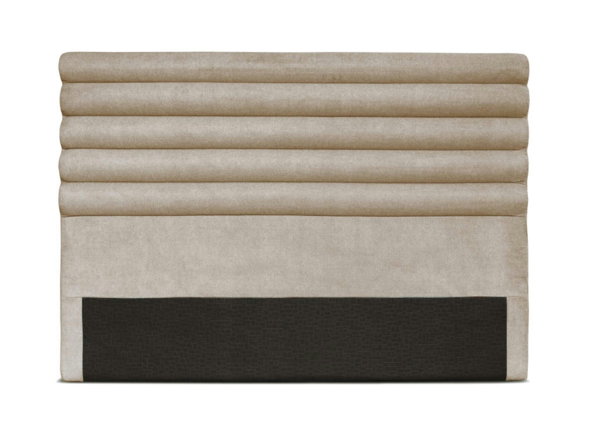 LUCA - Tête de lit en tissu - Beige, Largeur - 140 cm