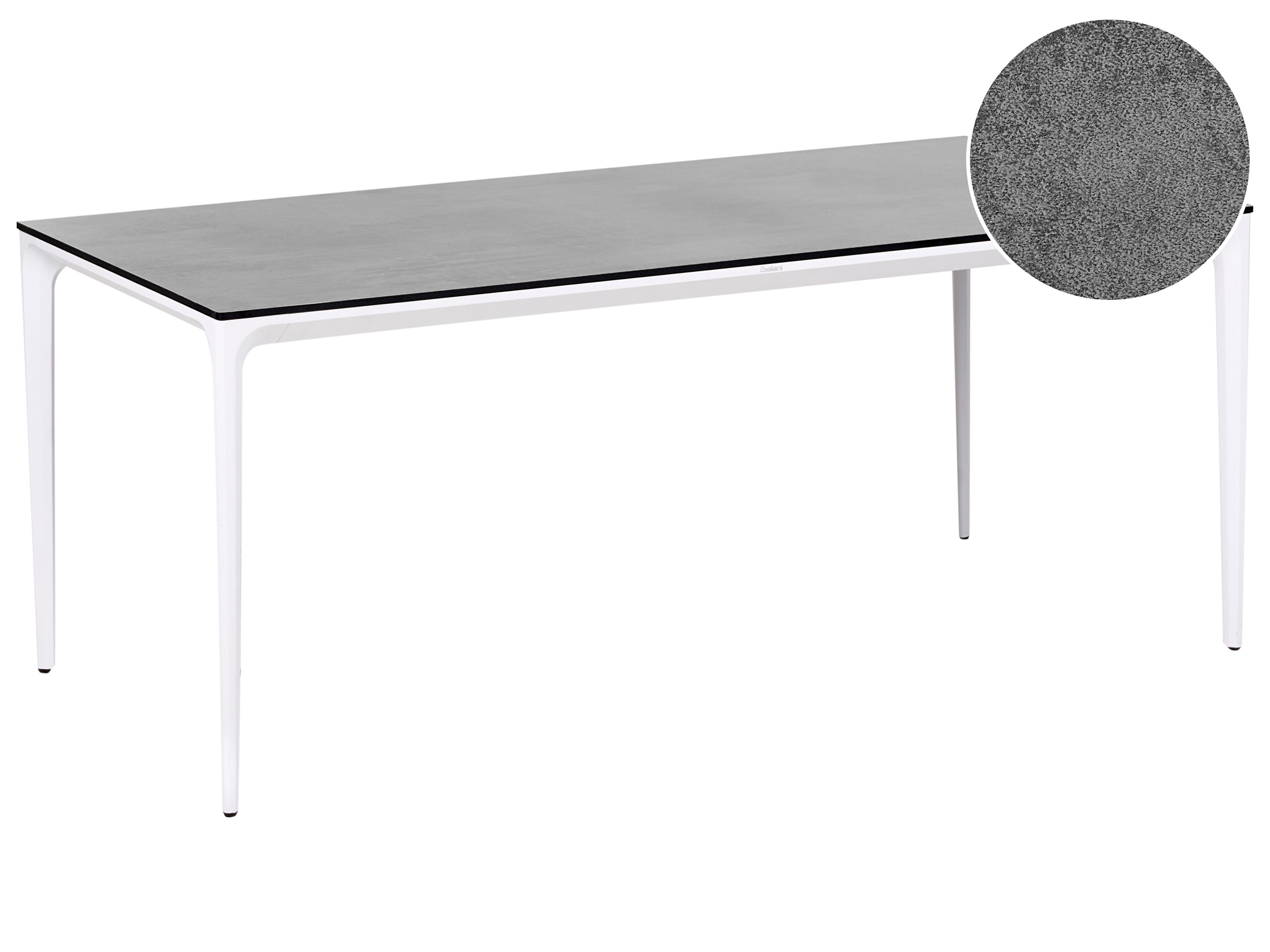 Garden Dining Table SOVARETO 180 cm 90 cm Stone Effect Dark Grey