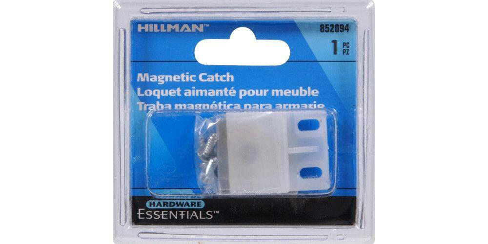 Hillman 852094 Steel Magnetic Cabinet/Cupboard Catch, Mounting Hardware Included, White, 1-pc