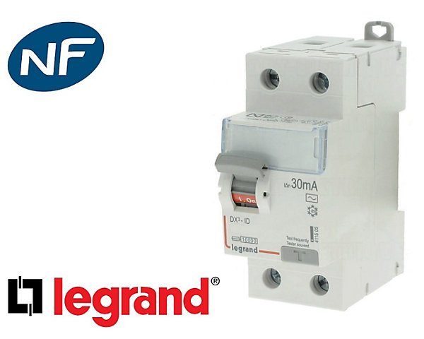 Interrupteur différentiel 2P 63A 30mA Type HPI Legrand DX