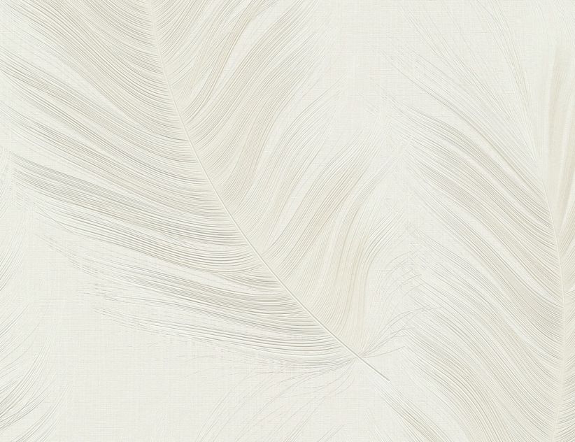 Vliestapete Federn Beige
