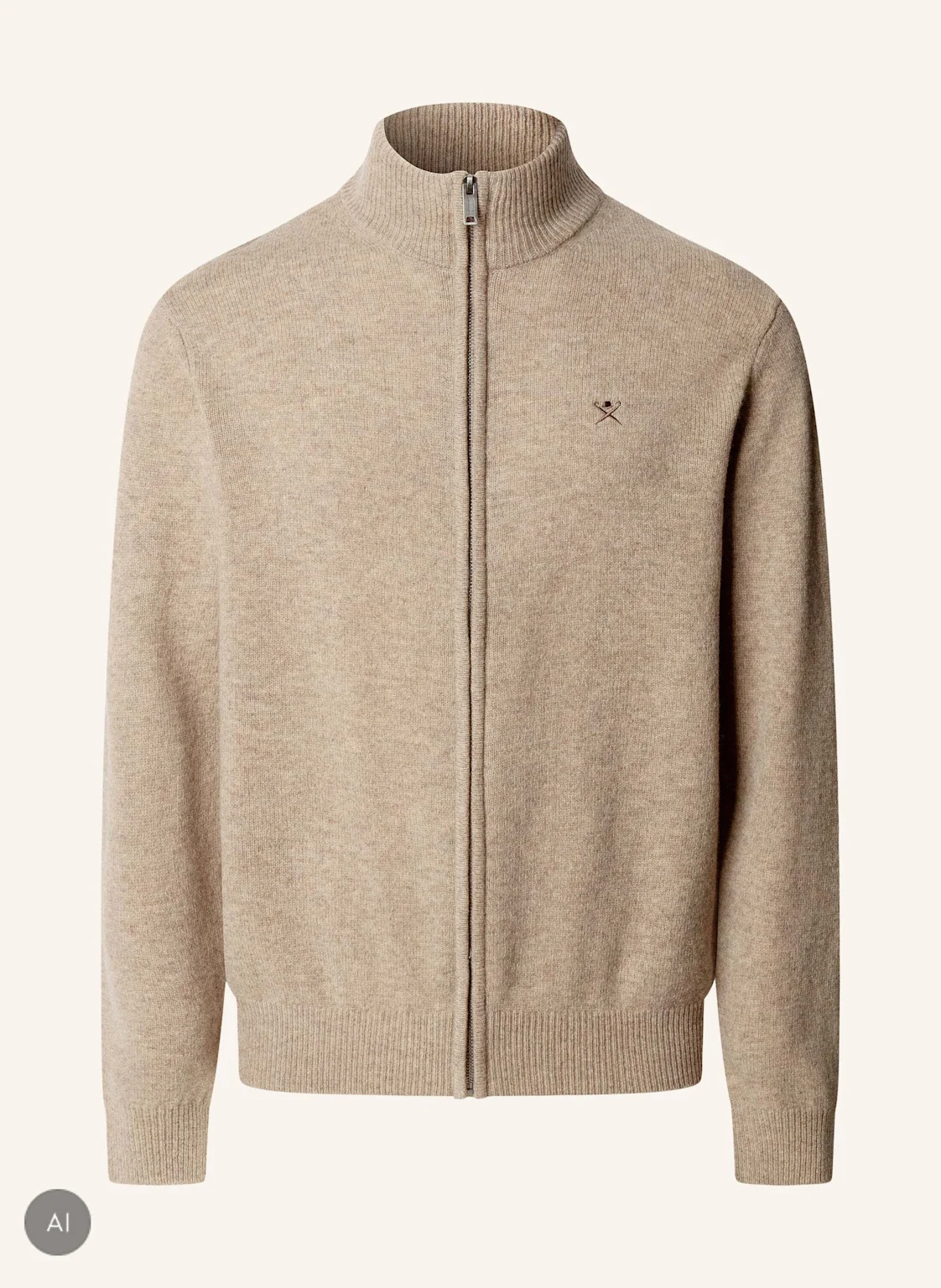 HACKETT LONDON Pullover LAMBSWOOL FZIP
