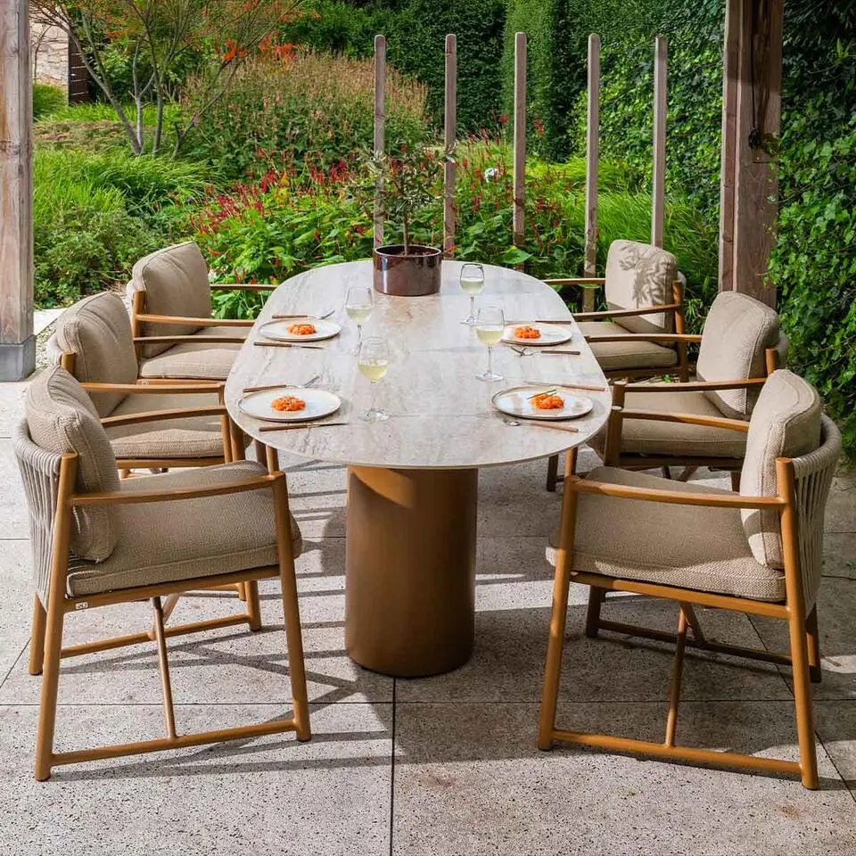 4 Seasons Colorado tuintafel 240 x 105 cm ovaal - amber