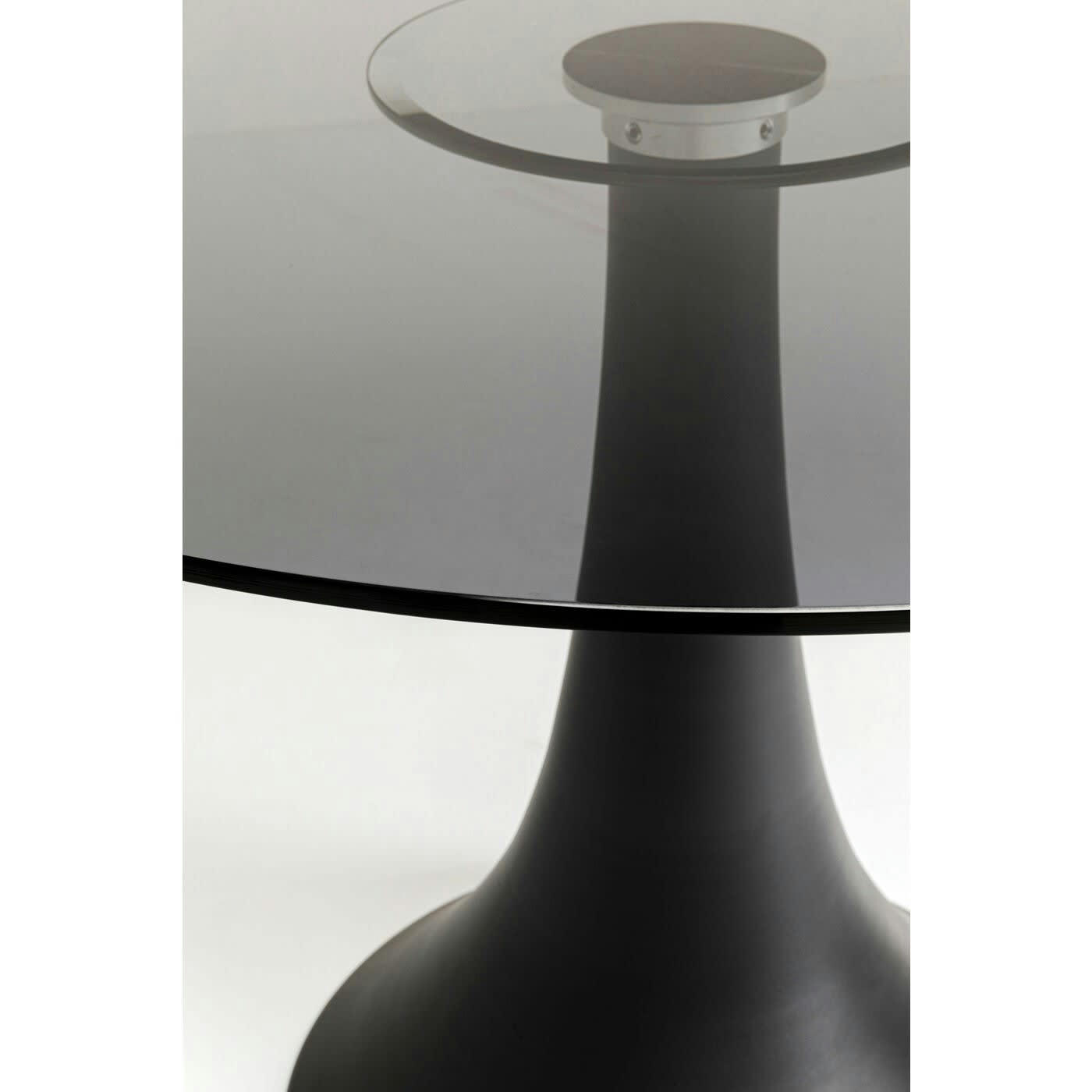 GRANDE POSSIBILITA - Table Grande Possibilita 110cm noire et verre fumé Kare Design