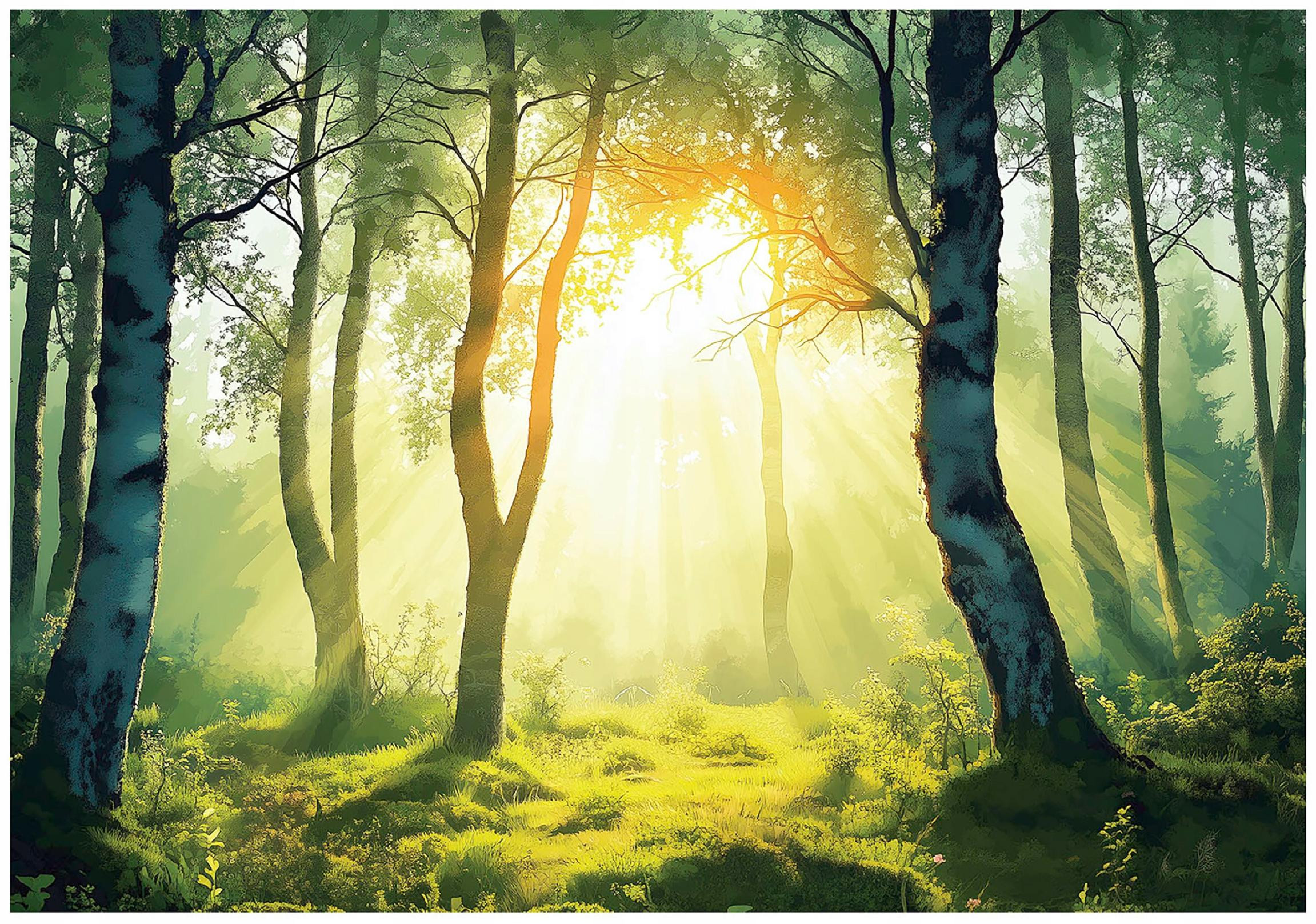 Fototapeta las 3d drzewa natura słońce na ścianę sypialnia salon 250x175