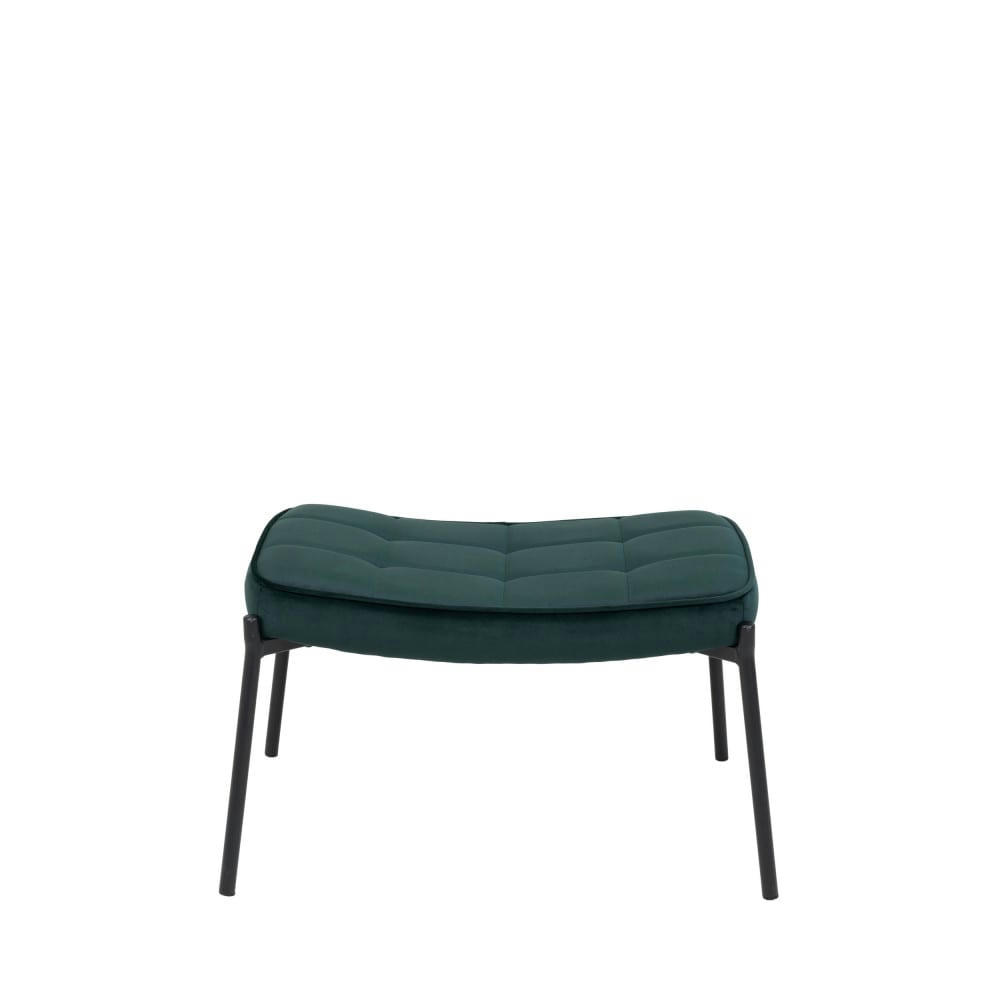 GLASGOW - Repose-pieds en velours vert forêt