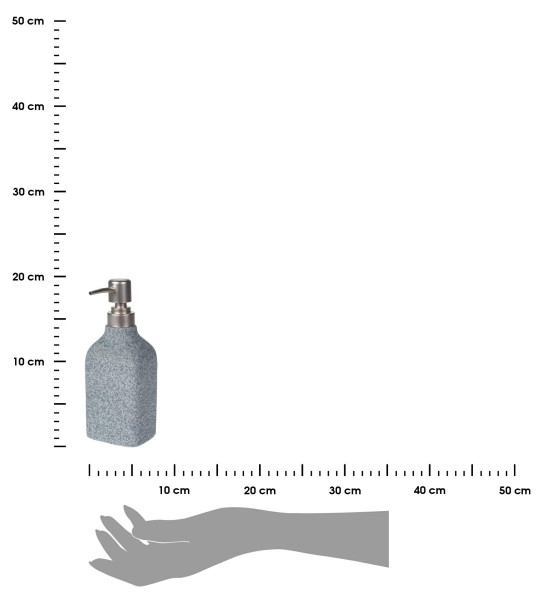 Ceramiczny dozownik mydła 260 ml szary elegancki