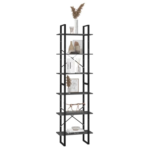 NNEVL Storage Shelves 2 pcs Grey 60x30x210 cm Chipboard