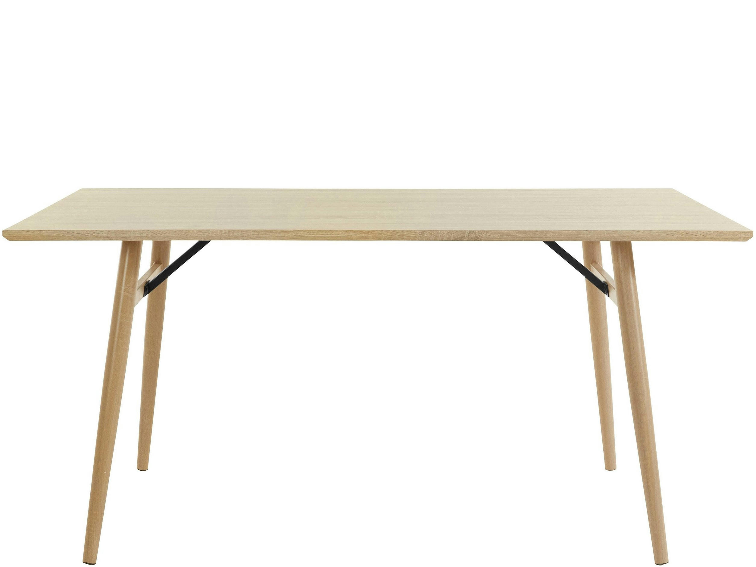 HARRIS - Table à manger 160x90 cm 8 personnes en MDF Nature Chêne