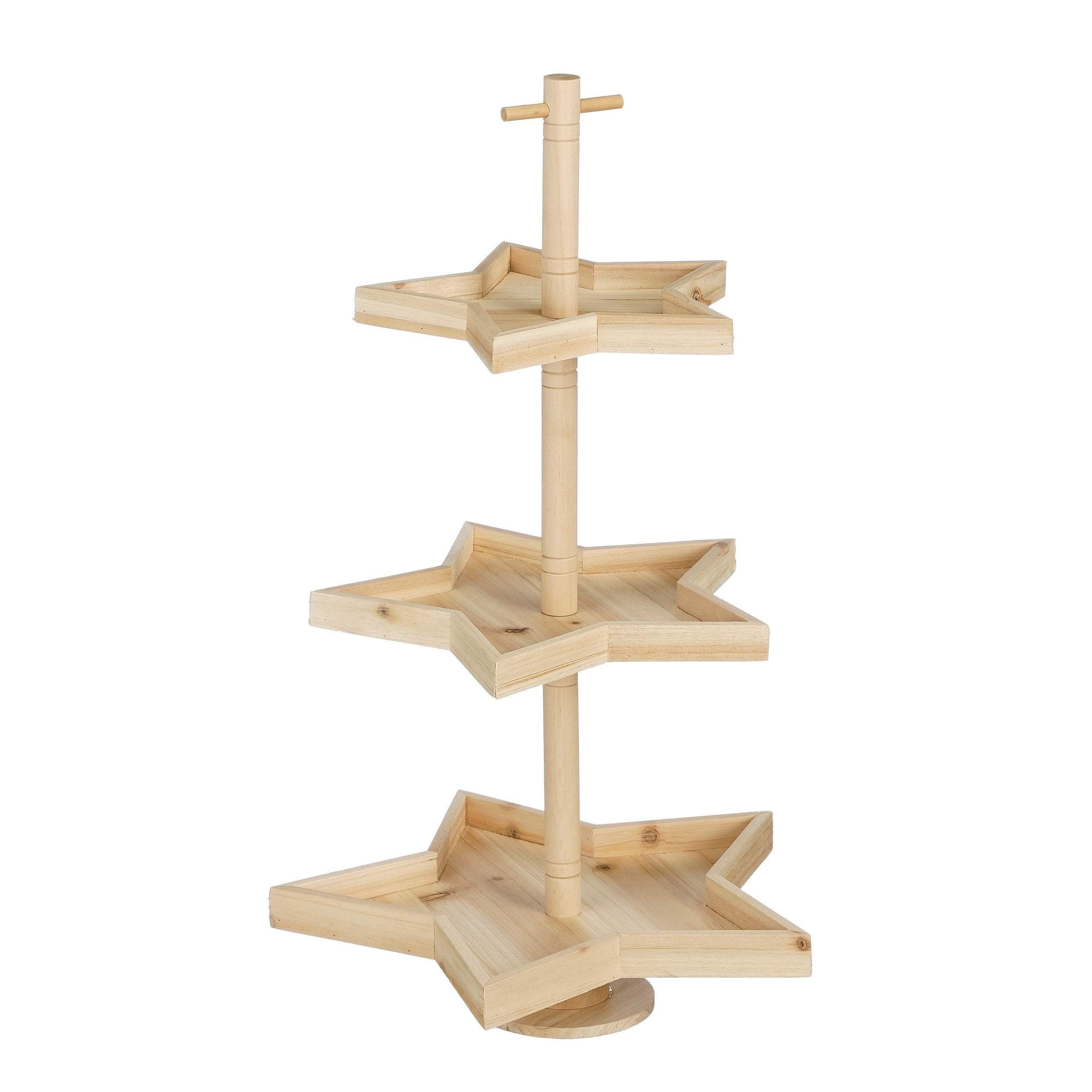 Mica Decorations Etagère - L30 x B29 x H52 cm - Dennenhout - FSC 100% - Bruin