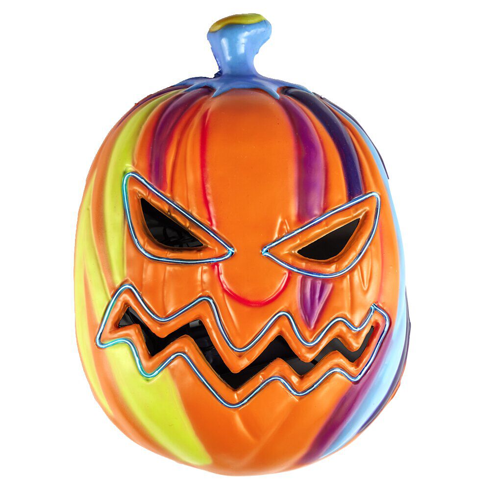 Masque LED Halloween citrouille effrayante multicolore