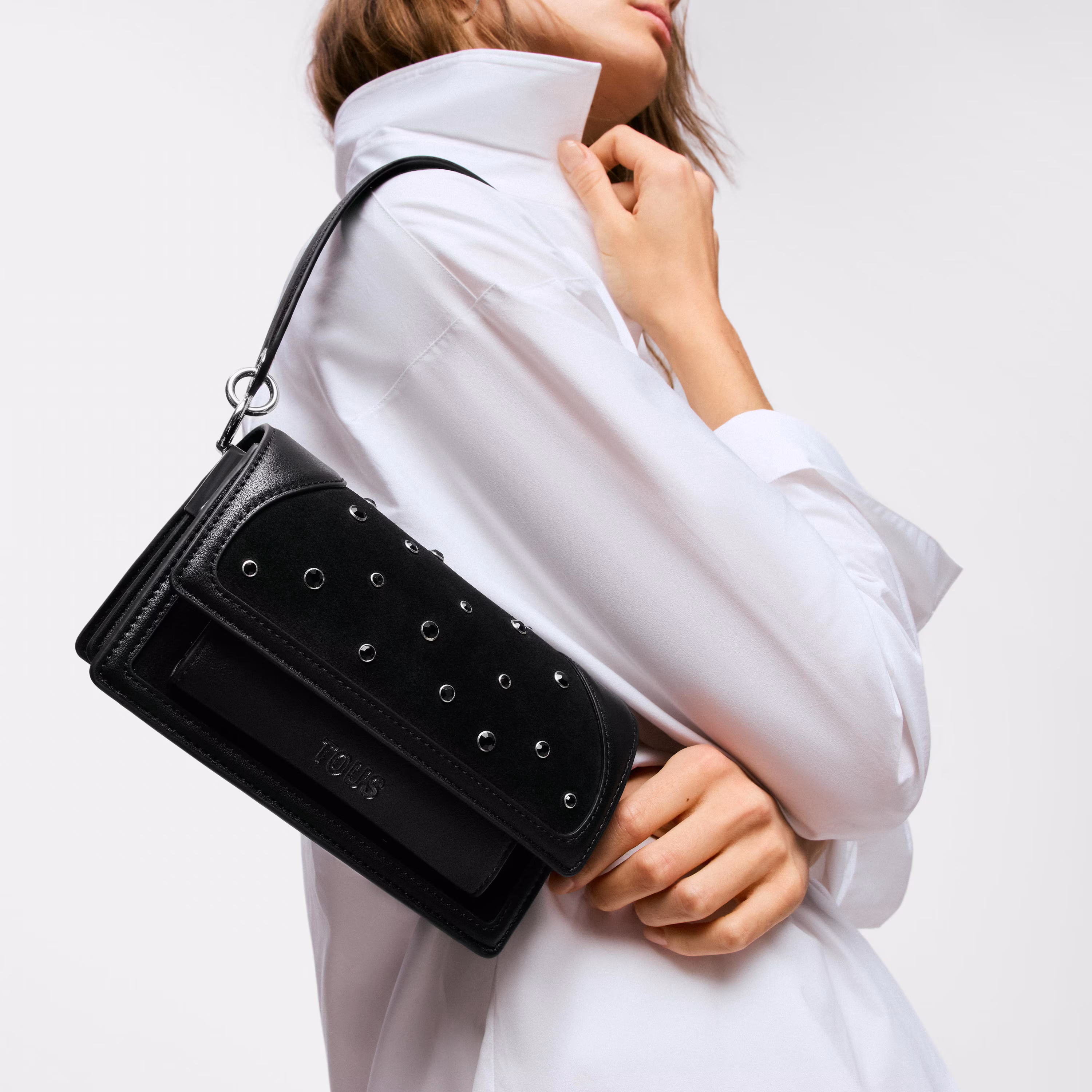 Bandolera pequeña negro Audree Strass