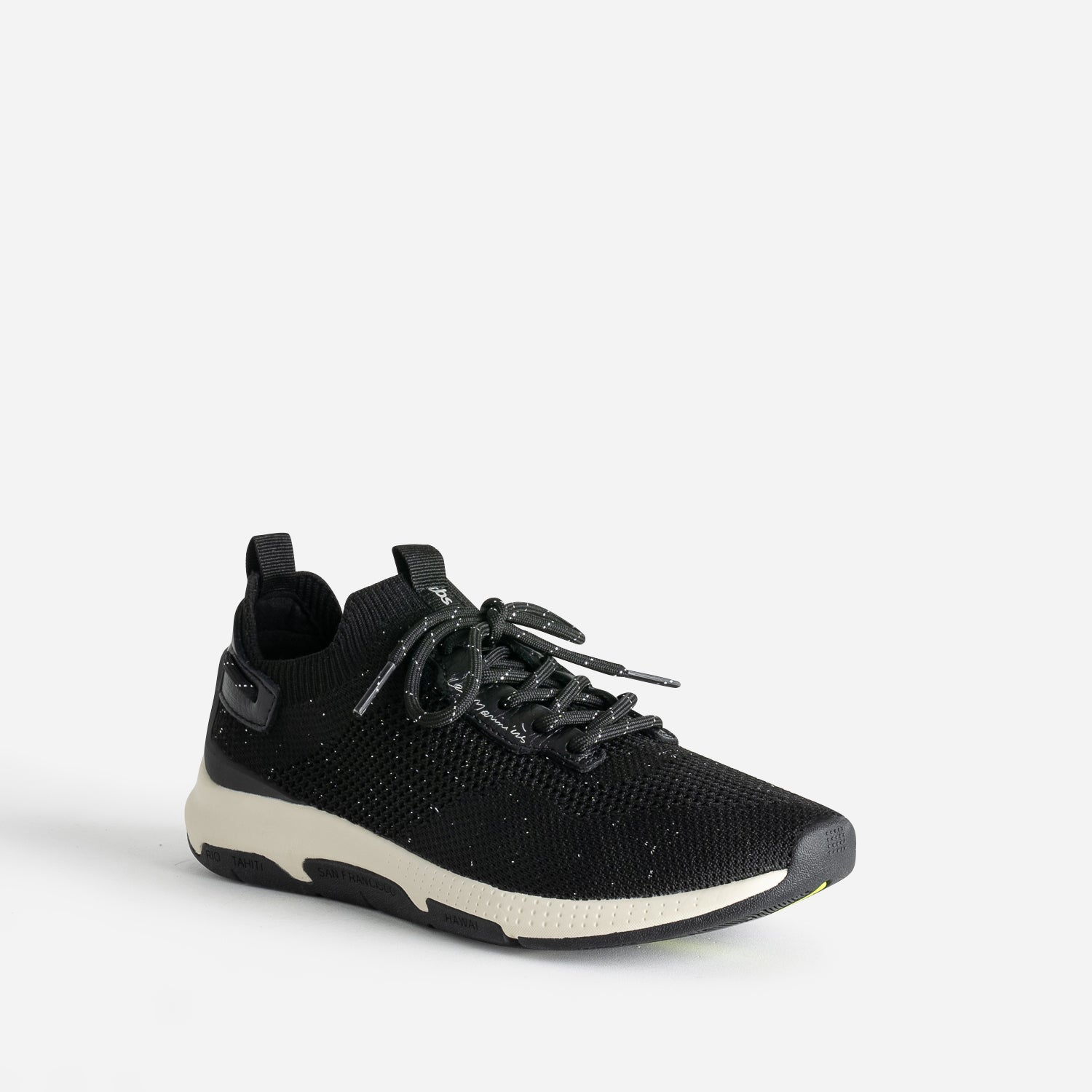 Tennis TBS noire en mesh tricoté