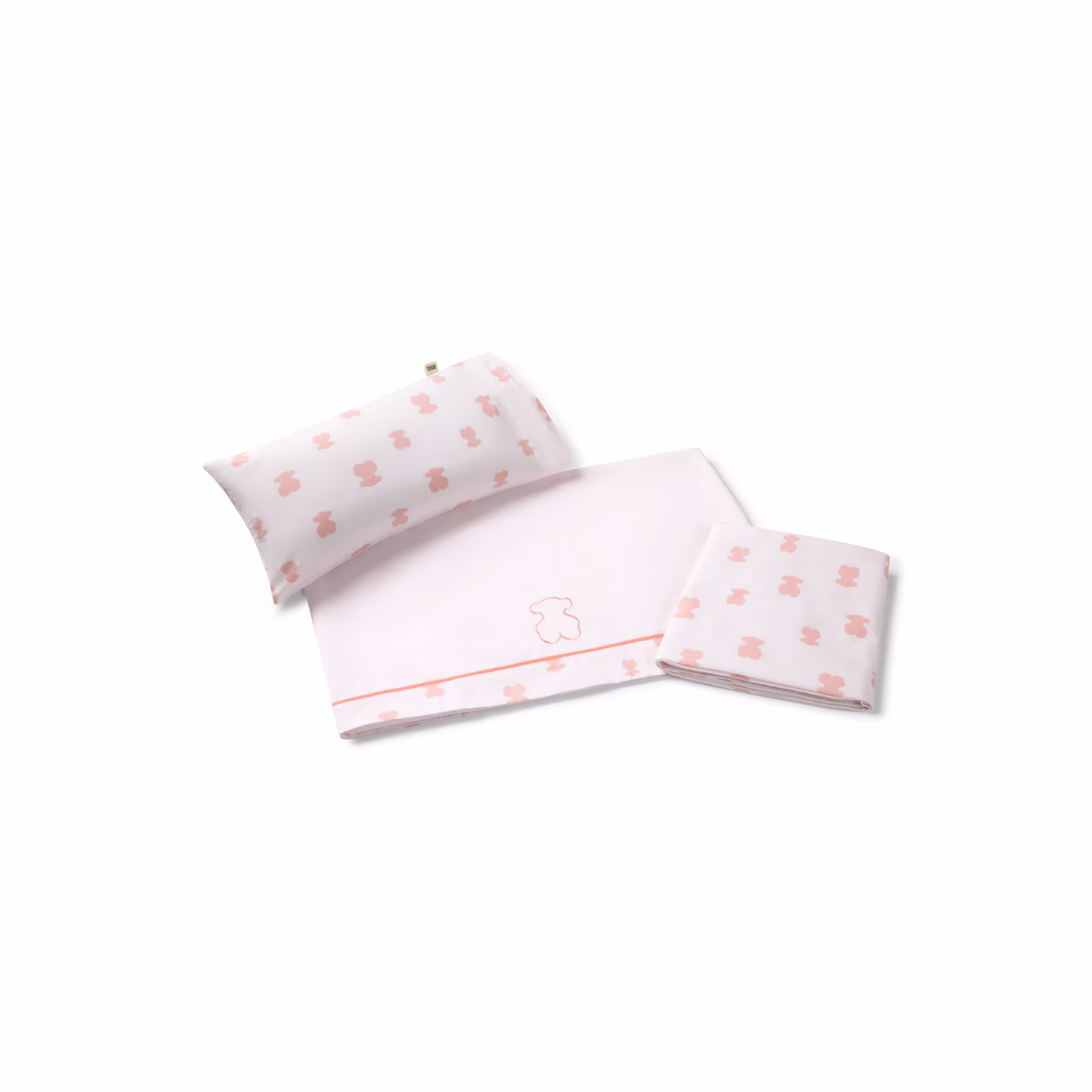 Juego sábanas para cuna de bebé HFluffy rosa