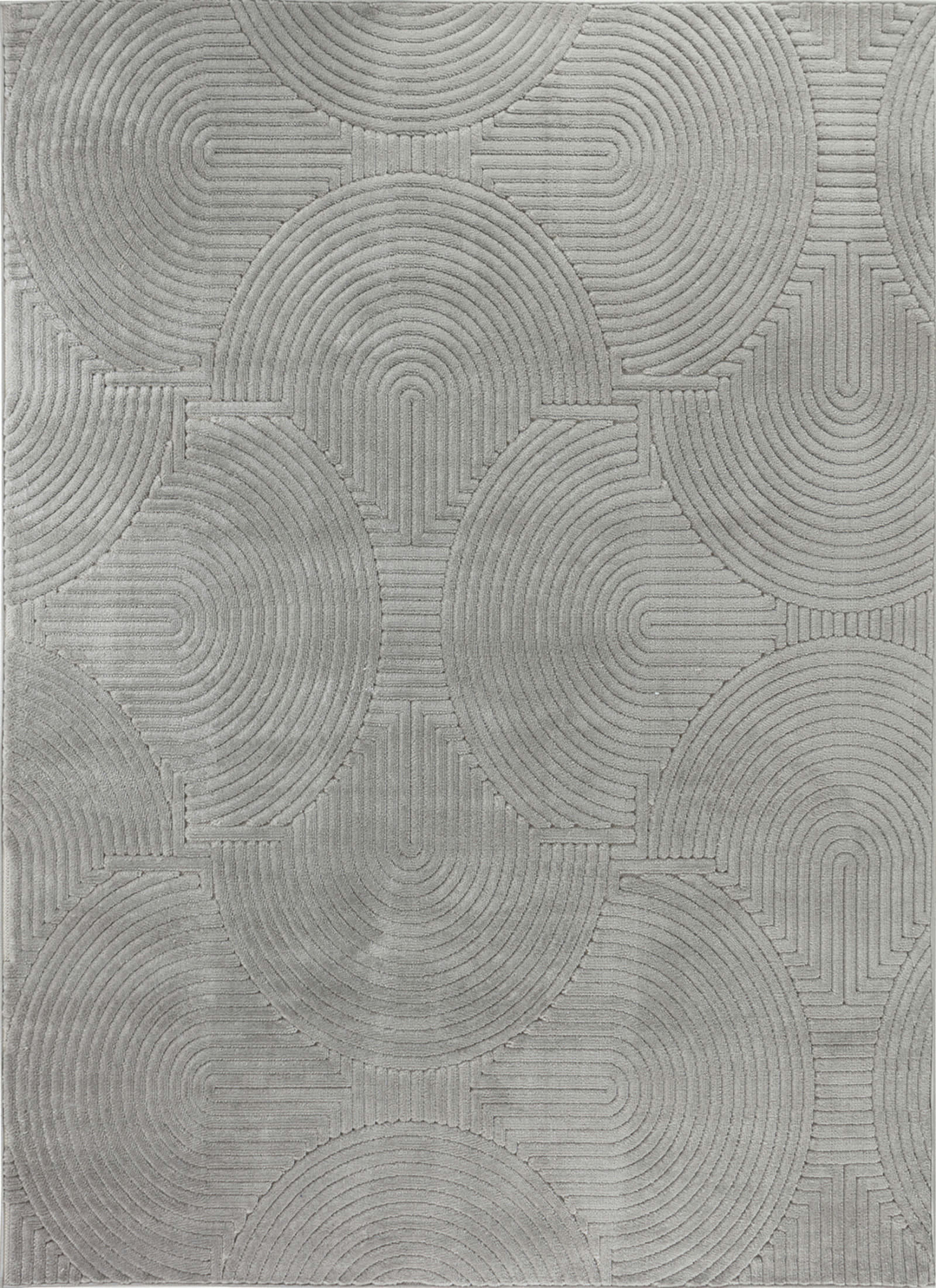 REYKO - Tapis d'Intérieur/d'Extérieur Hygge Gris 80x150