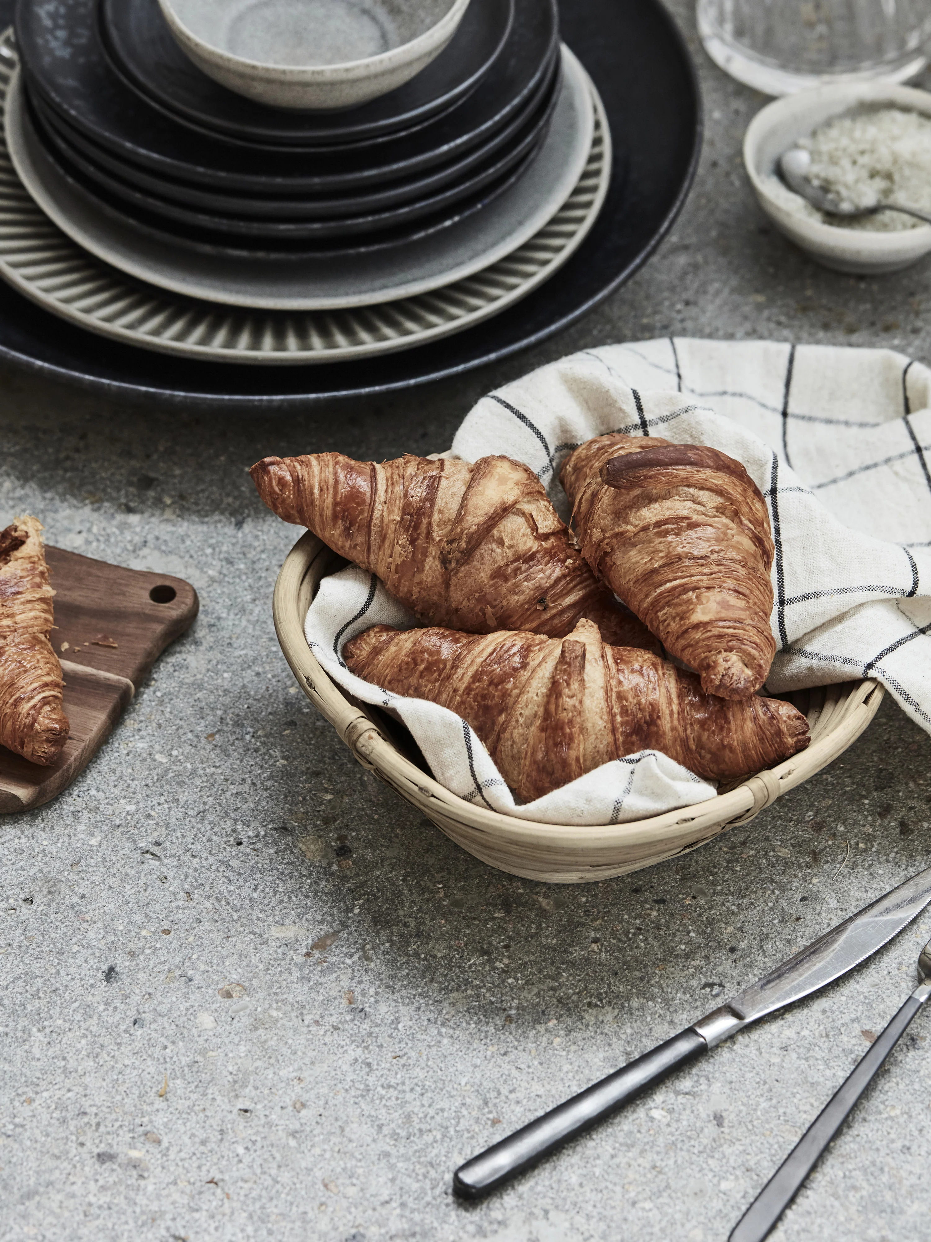 Handgefertigter Brotkorb Conical aus Rattan