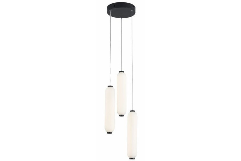 Lampa wisząca Catkin czarna LED 3x8W Neutralna biel 1920lm Reality